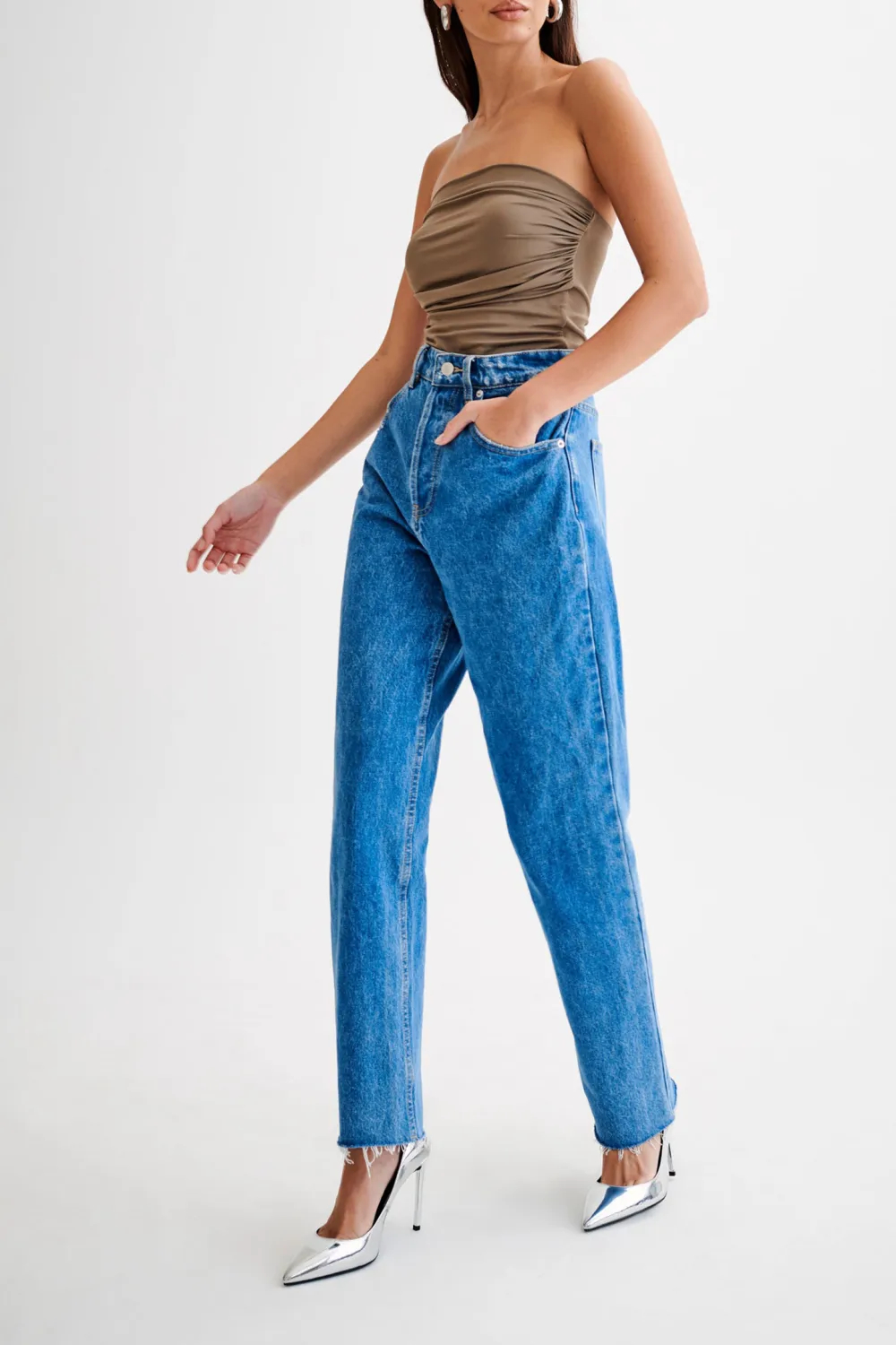 Recycled Nylon Ruched Bodysuit