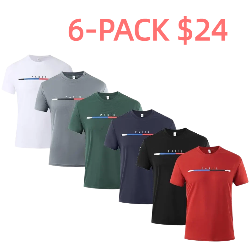 Men's 6-Pack Graphic Tees Short Sleeves