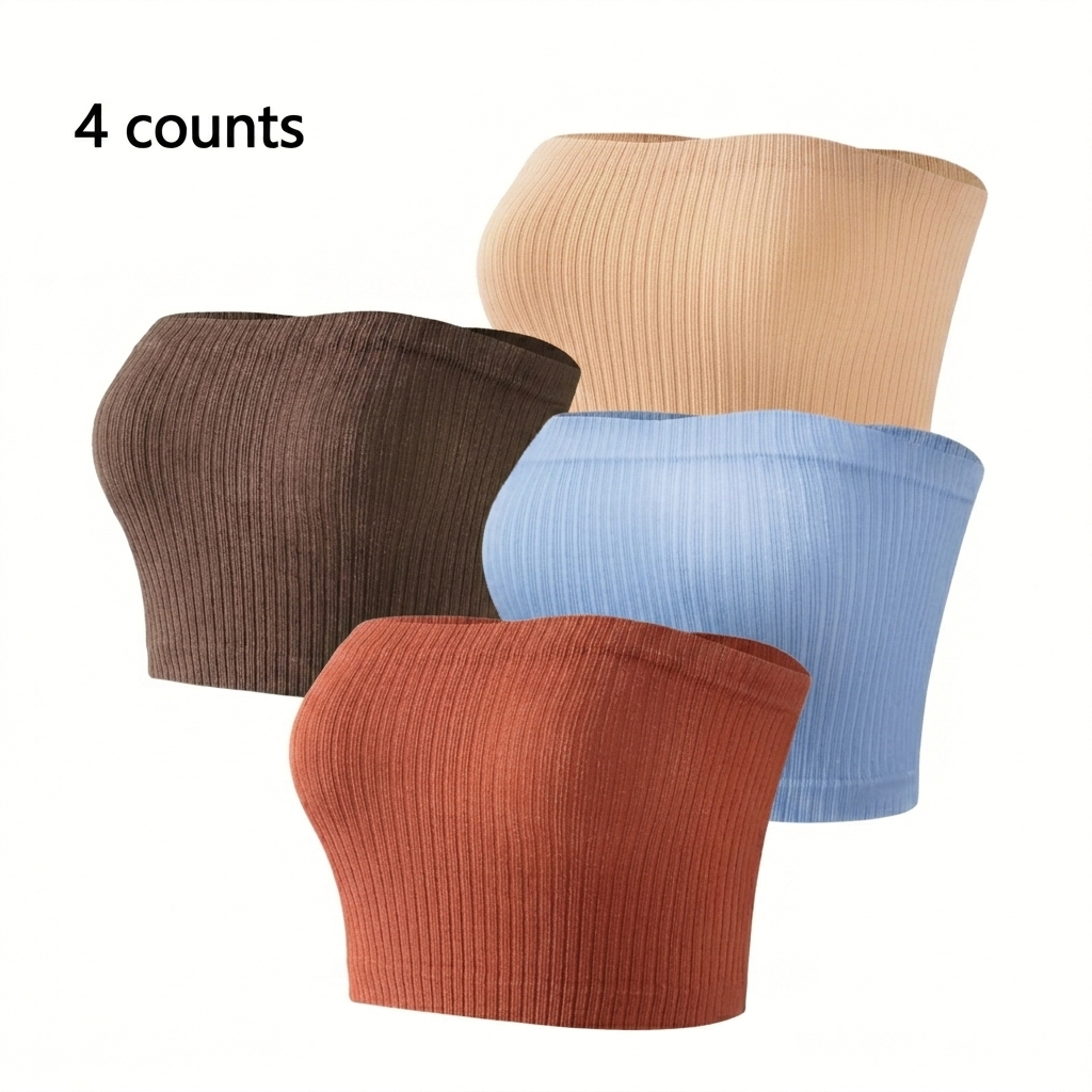 Women's Strapless Ribbed Top