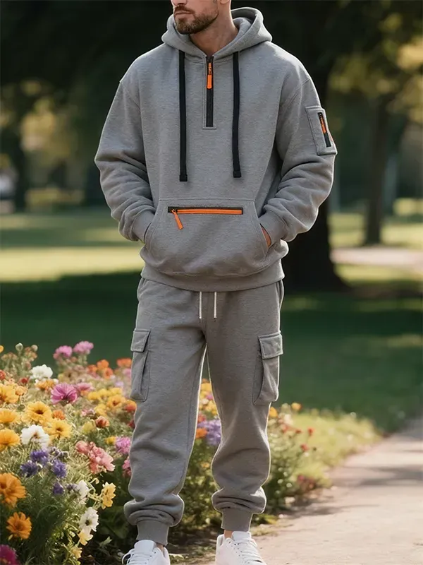 Men's Winter Wool-Lined Casual Suit