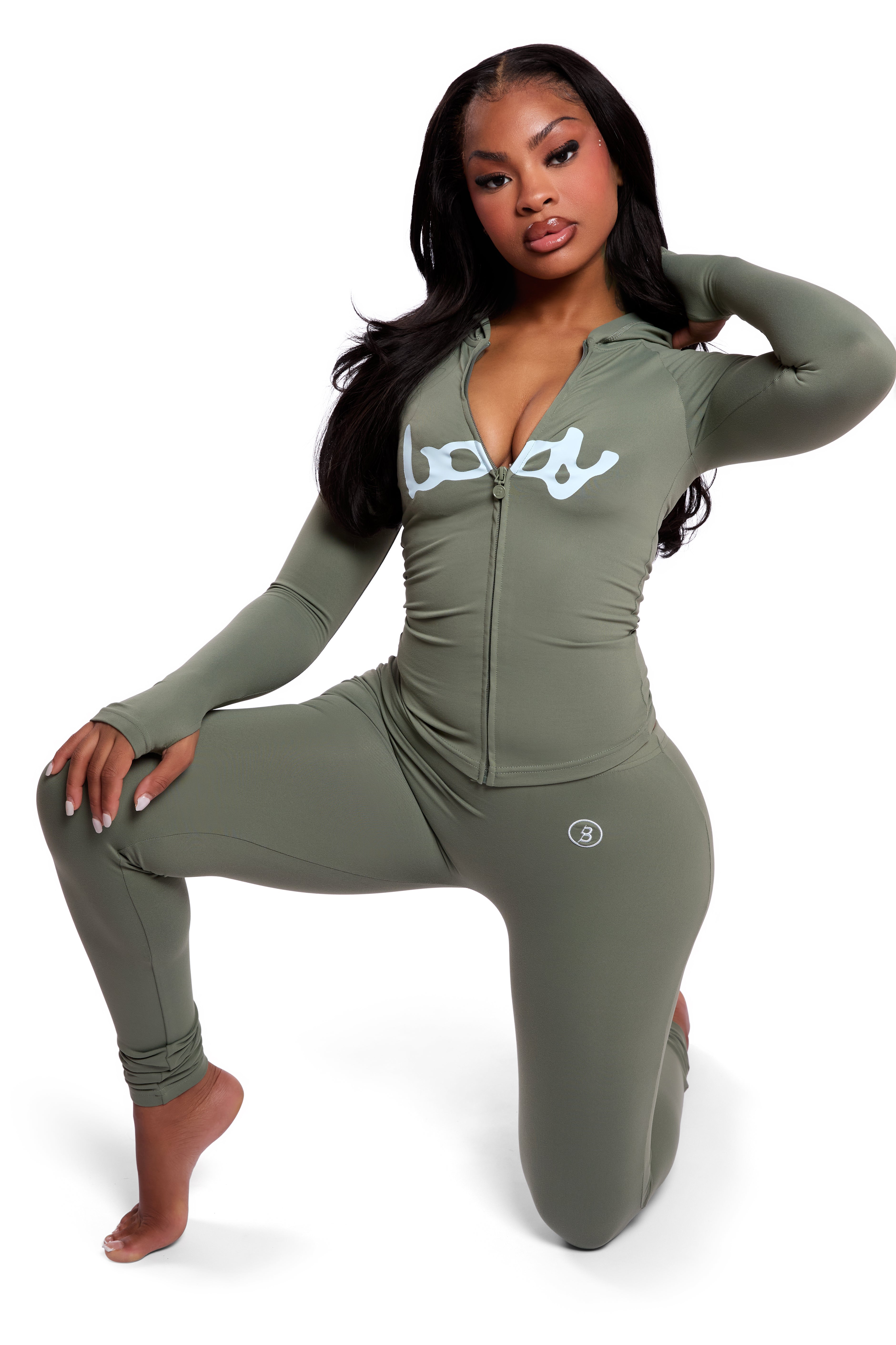 BASICS ULTRA LOW-RISE LEGGINGS 2.0 (MATCHA GREEN/POWDER BLUE)