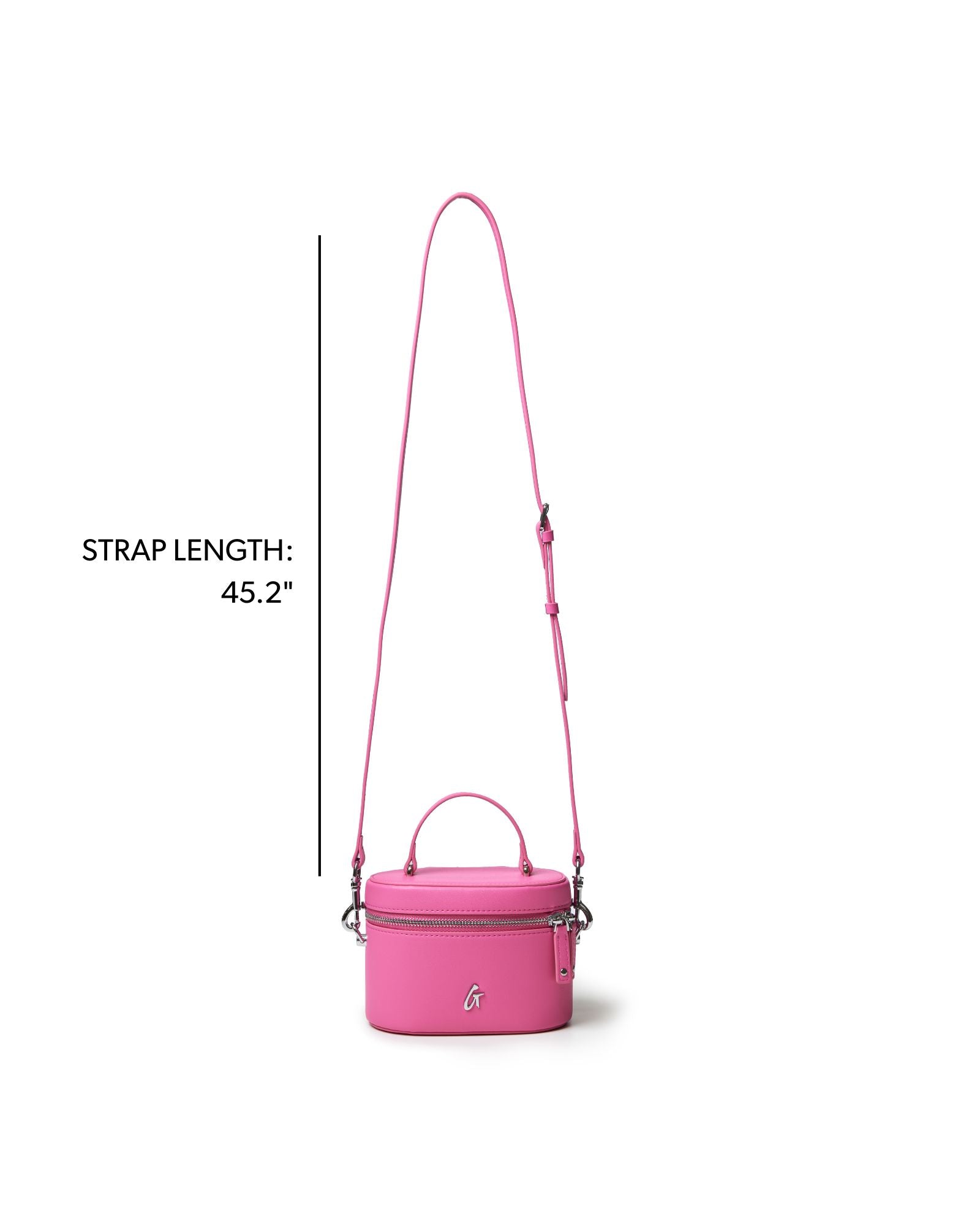 MINI SMOOTH SILVER VANITY BAG - HOT PINK