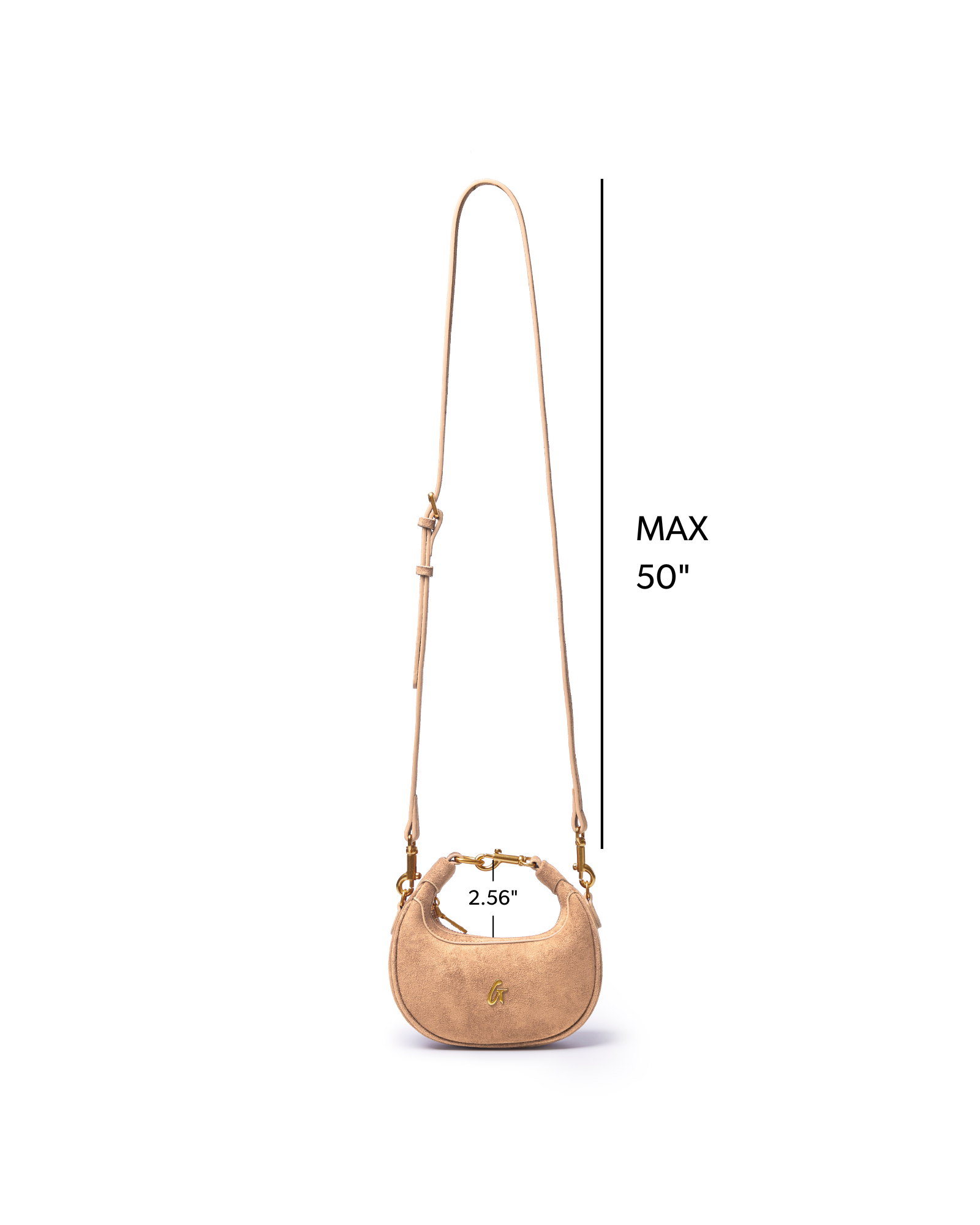 NANO SUEDE HOBO BAG - TAN
