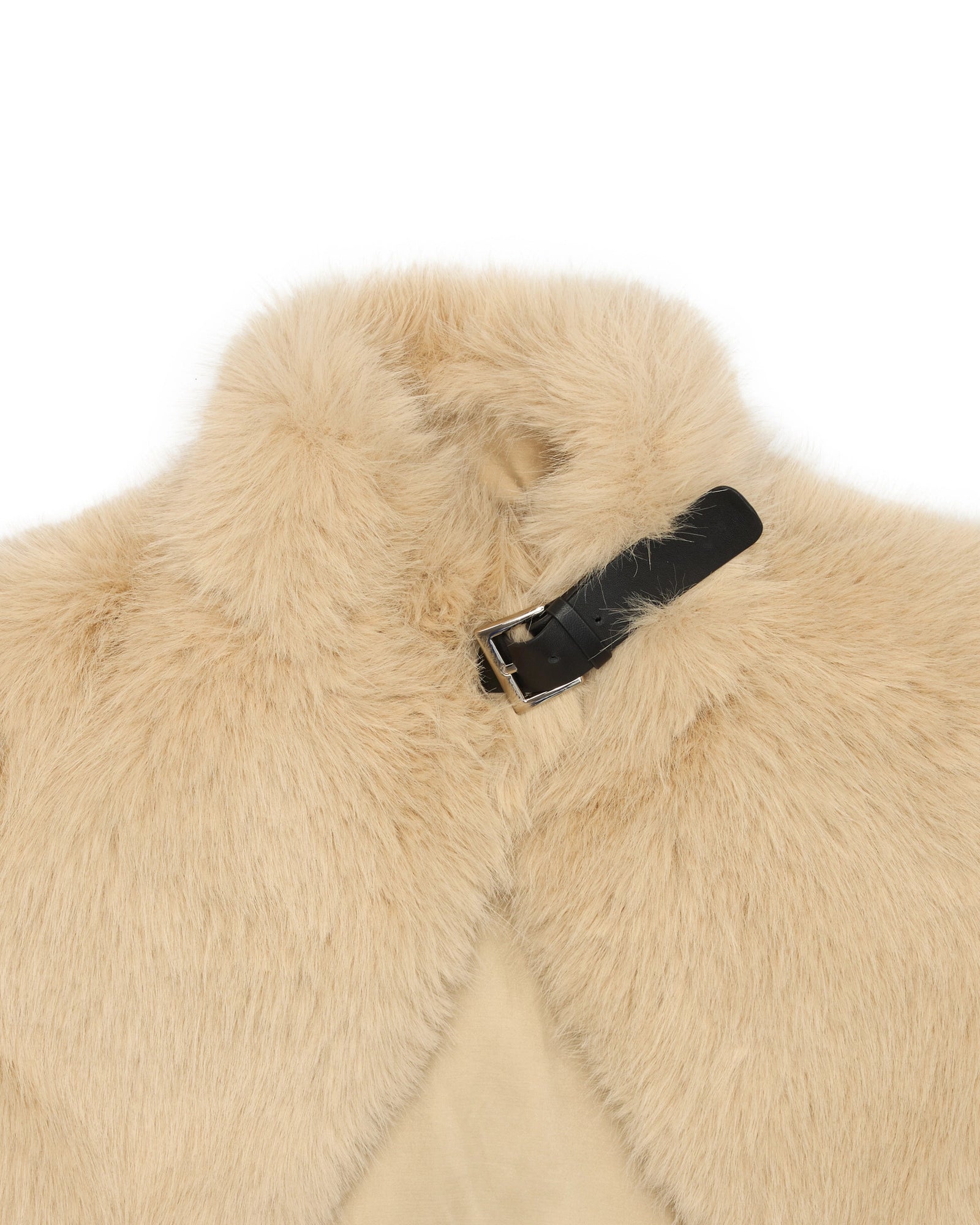 darlene Fur shawl top in apricot