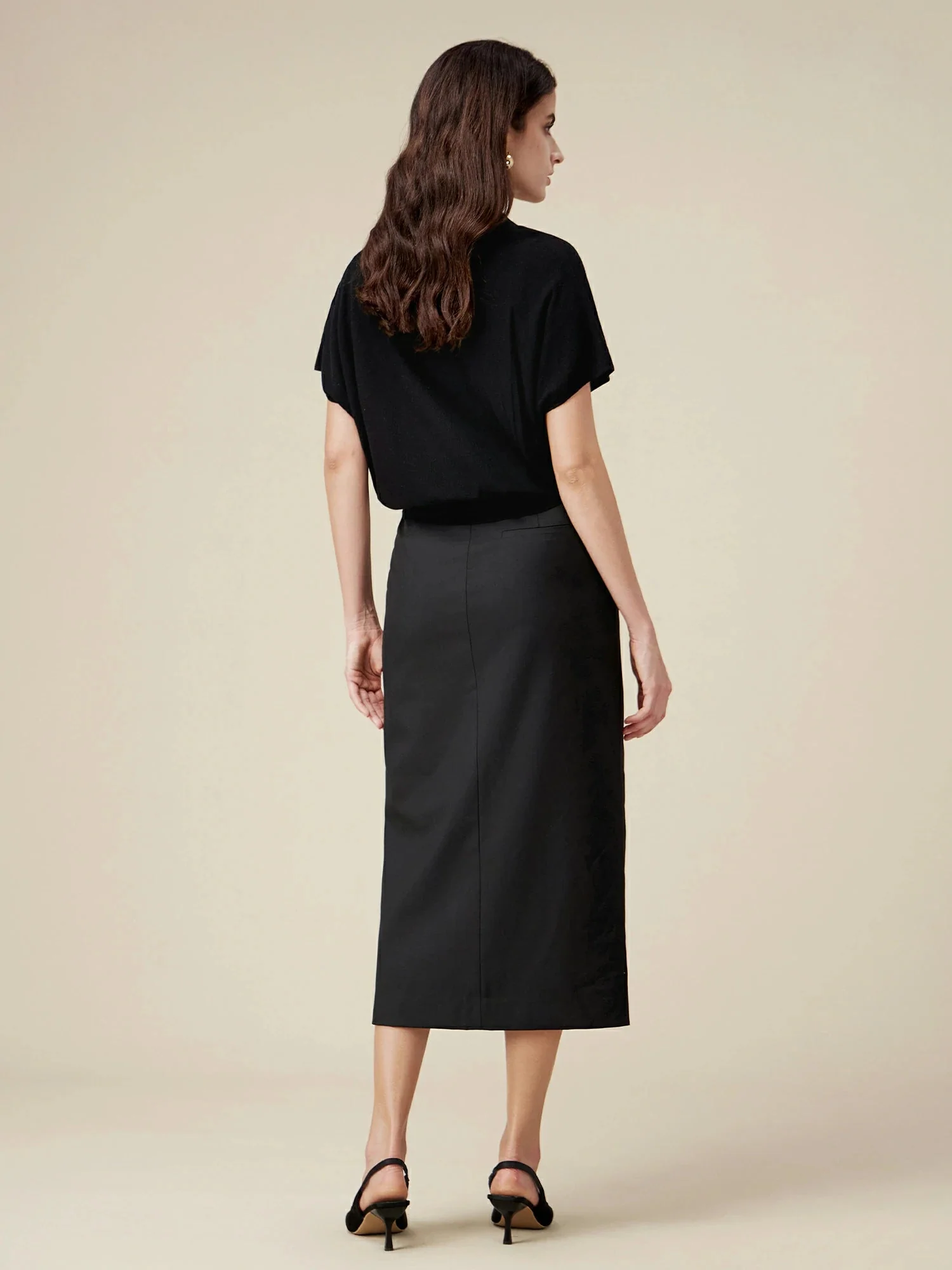 100% Lyocell Polo Collar Short-Sleeve Casual Top