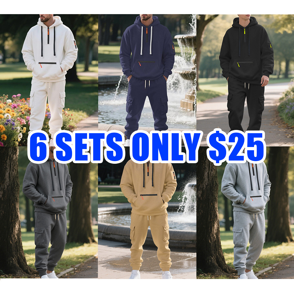Men’s Winter Fleece-Lined Jacket & Pants Set