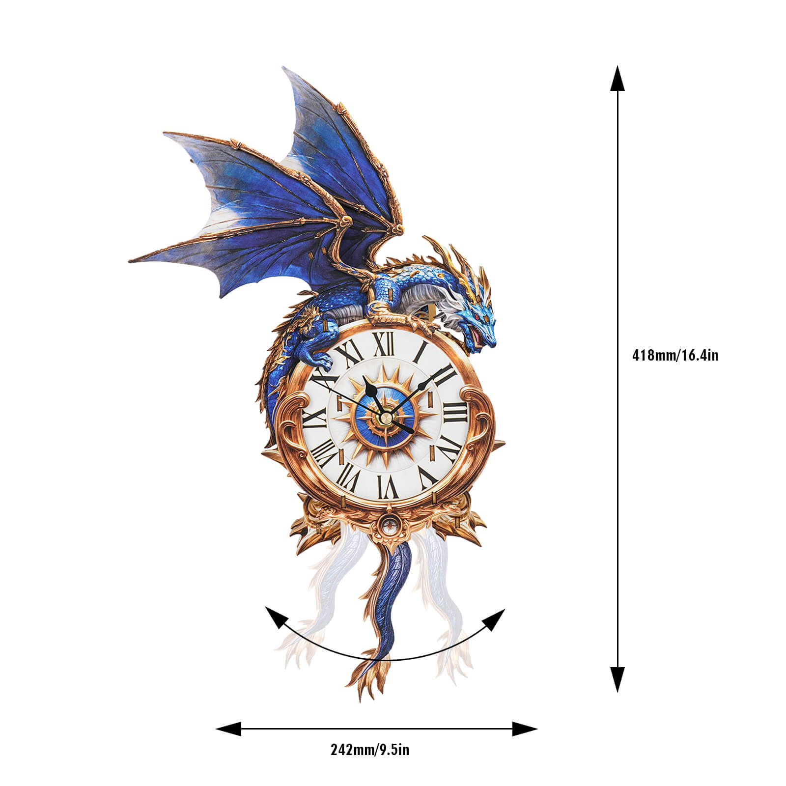 Blue Dragonâ€“ DIY Wooden Clock, 3D Puzzle Craft Kit