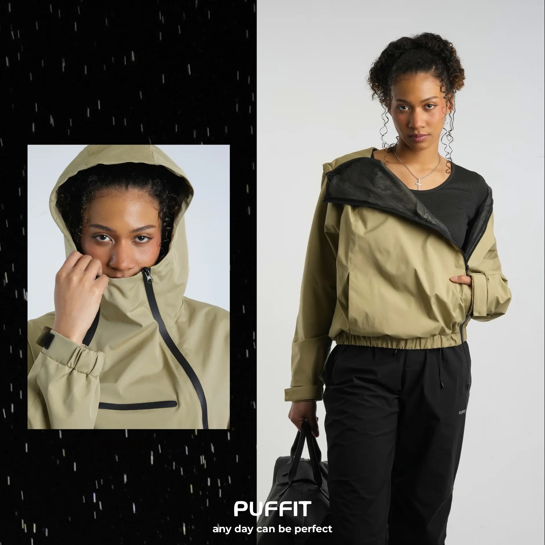 Women's Asymmetric Zip Waterproof Hoodie Jacket