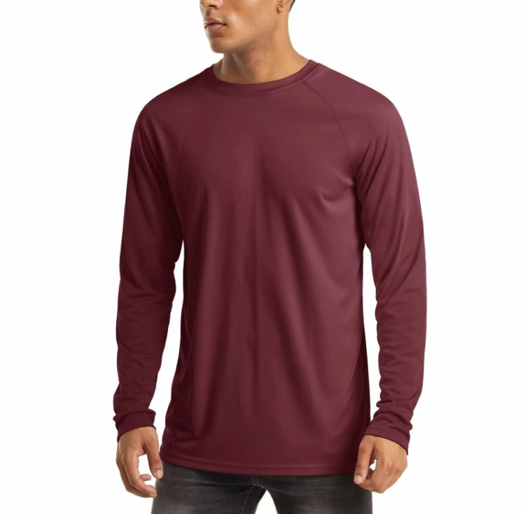 Men's UPF 50+ Long Sleeve Sun Protection Shirt – Quick Dry Lightweight Rashguard T-Shirt for Hiking, Swimming, and Outdoor Workouts