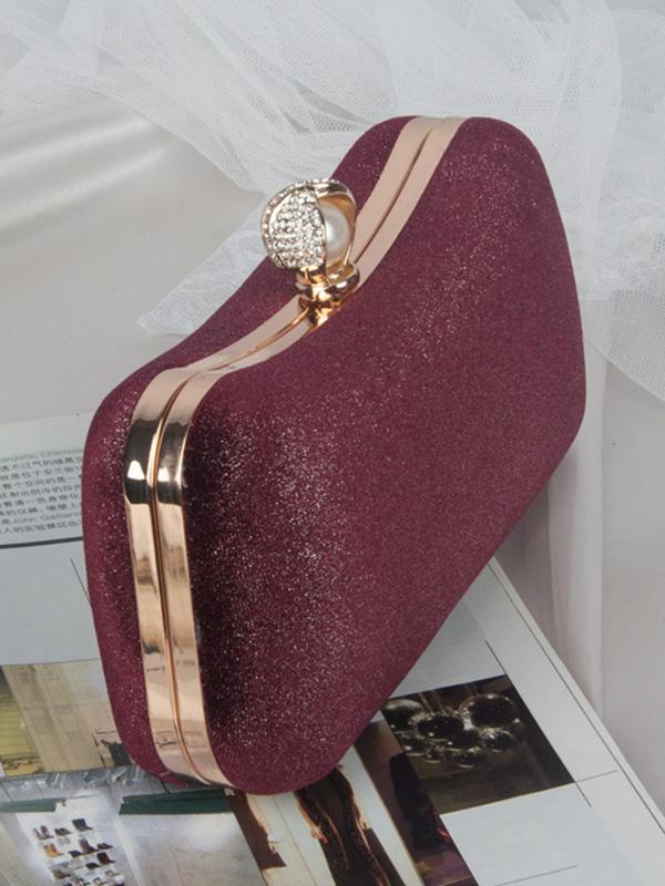 Vintage Solid Color Velvet Hand Bag