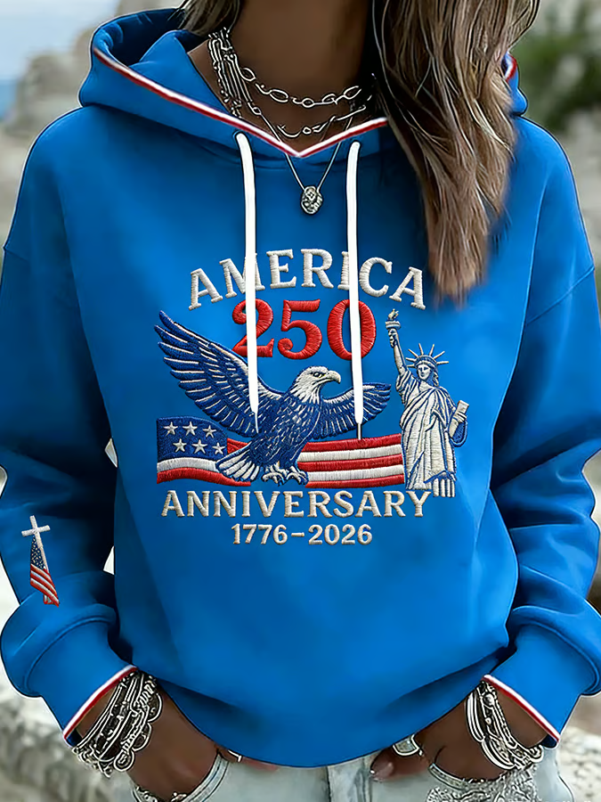Women's Vintage America 250th Anniversary Faith Print Hoodie