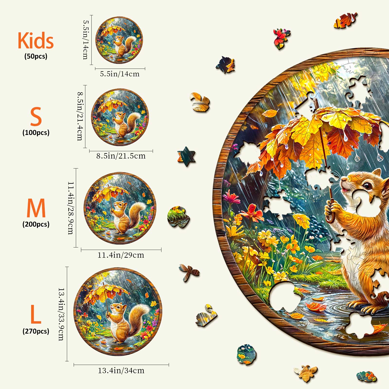 Squirrel Dreams Wooden Jigsaw Puzzle