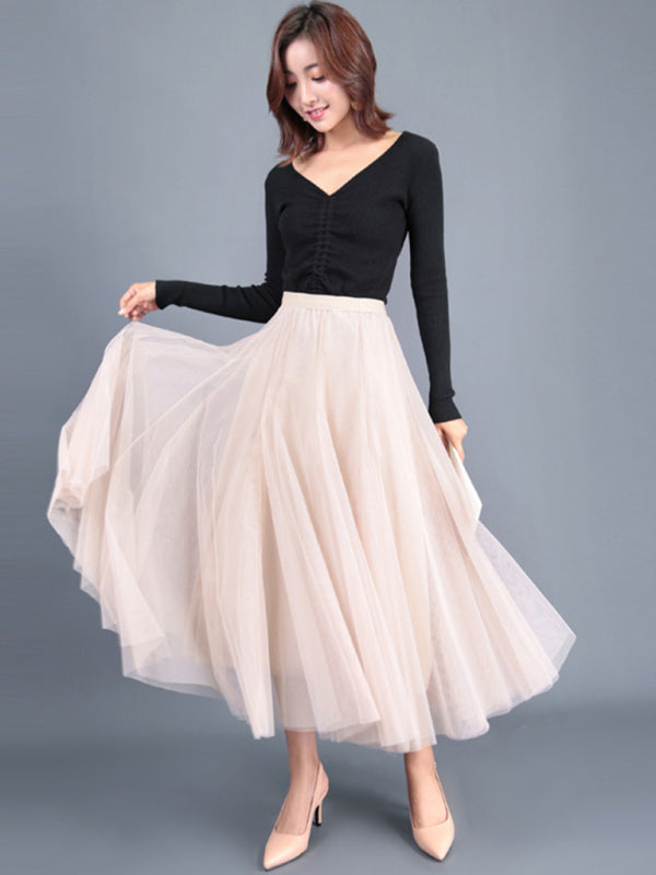 A-Line Skirt Midi Skirt