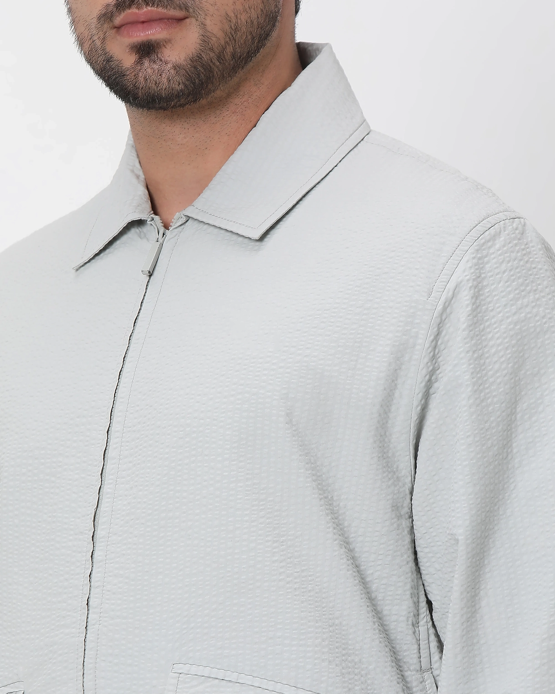 Versatile Comfortable Slim-Fit Beige Cotton Jacket