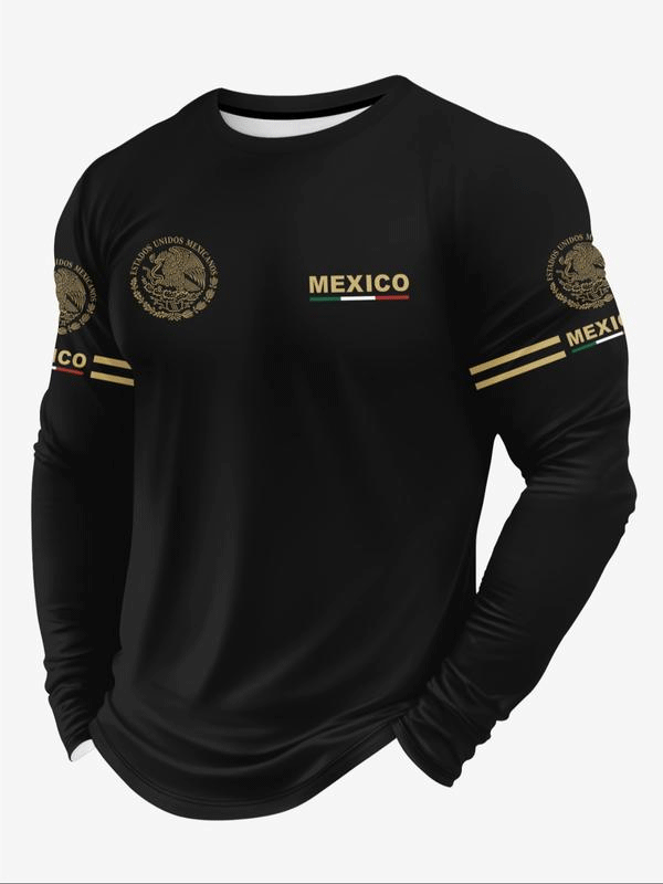 Men’s Printed Long Sleeve Performance Tee
