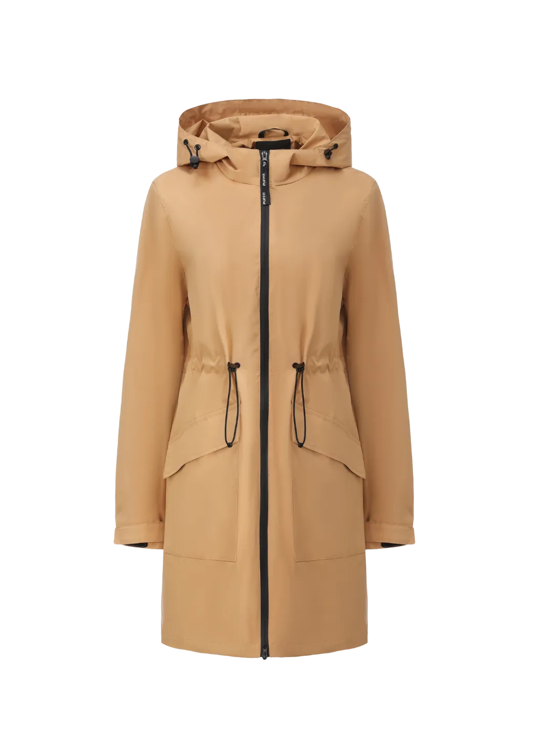 Long Line Waterproof Raincoat With Warmer brushed lining