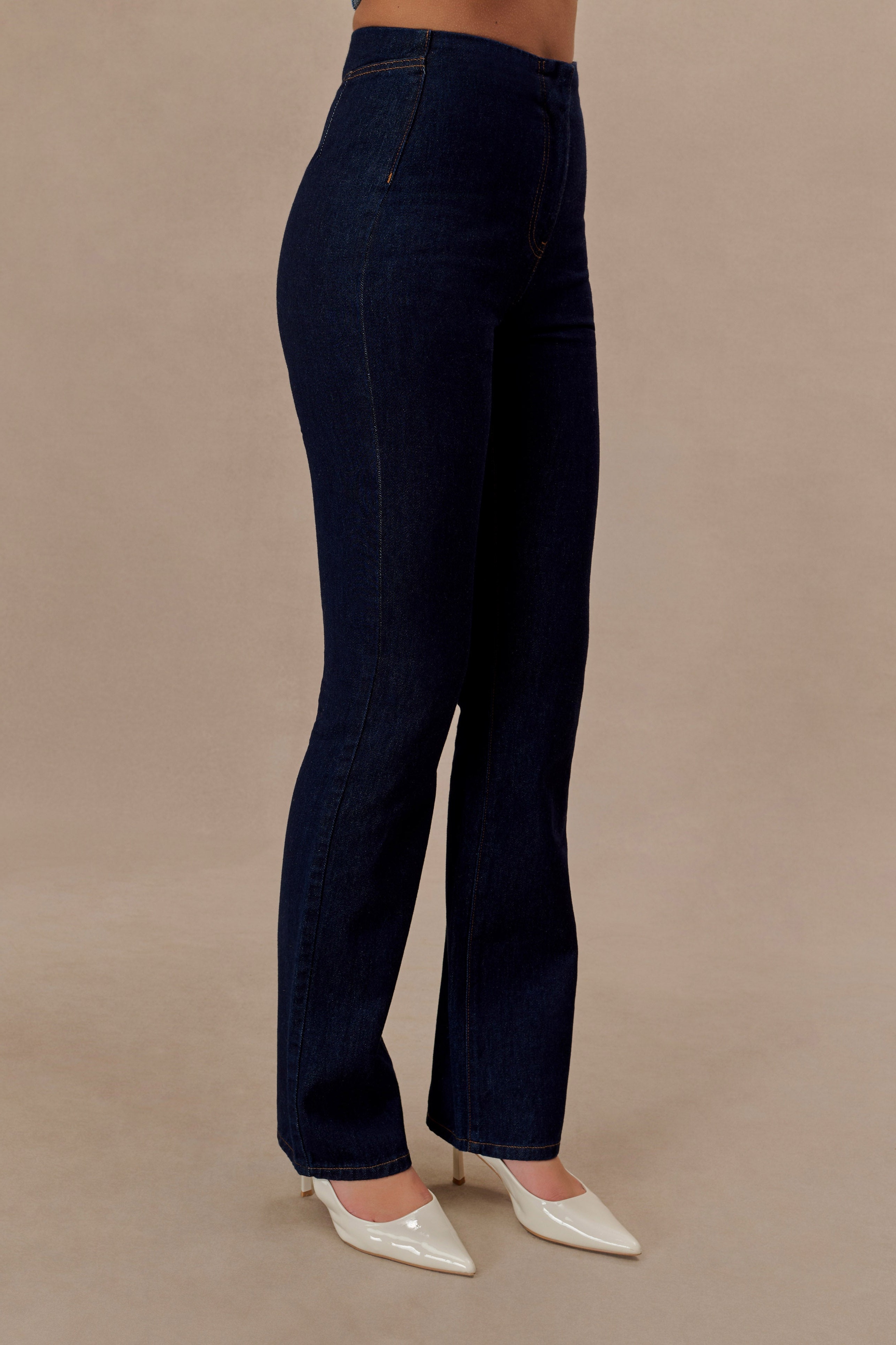 Blue Straight Leg Jeans
