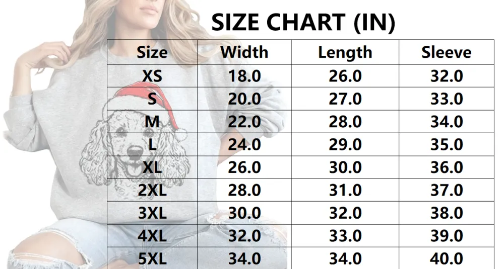 50 Dog Breeds Santa Hat Gildan Christmas Unisex Pullover