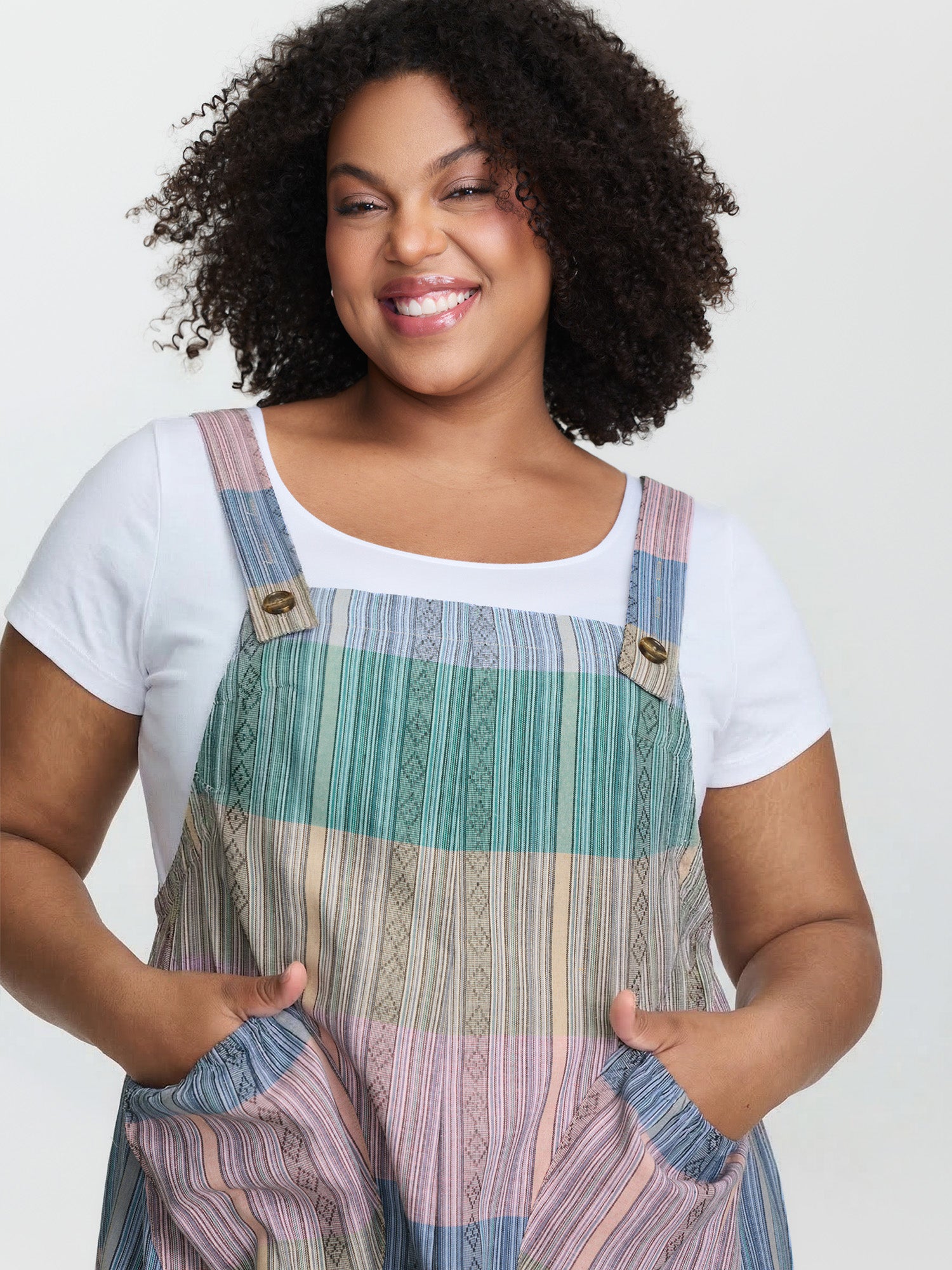 Adjustable Hem Colorblock Jumpsuit