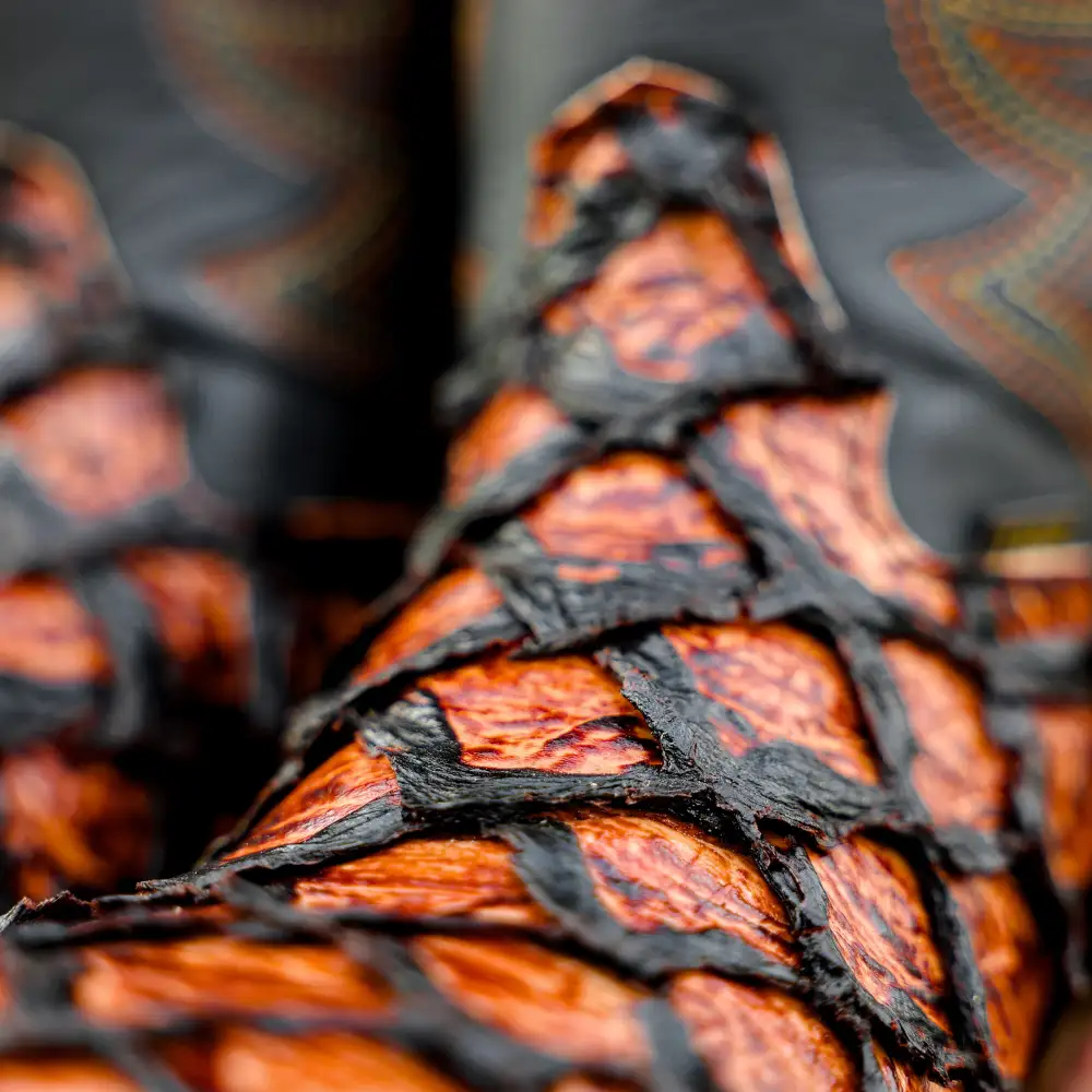 Cognac Jumbo Pirarucu Leather Boots - Square Toe