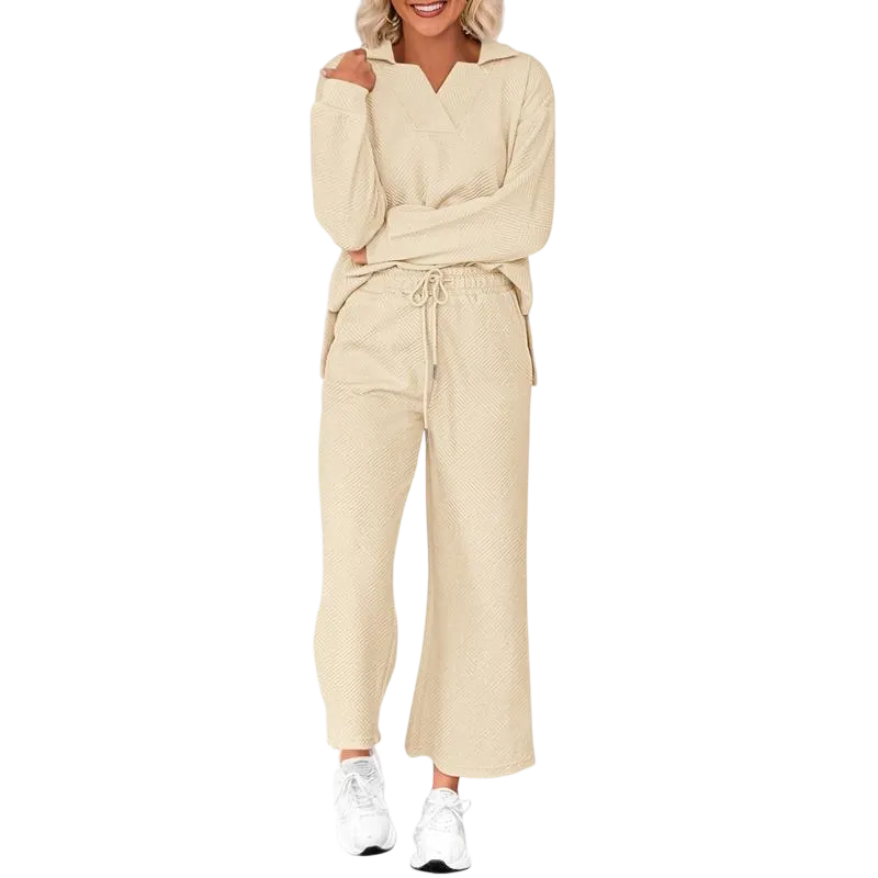 Women's two-piece set with collar