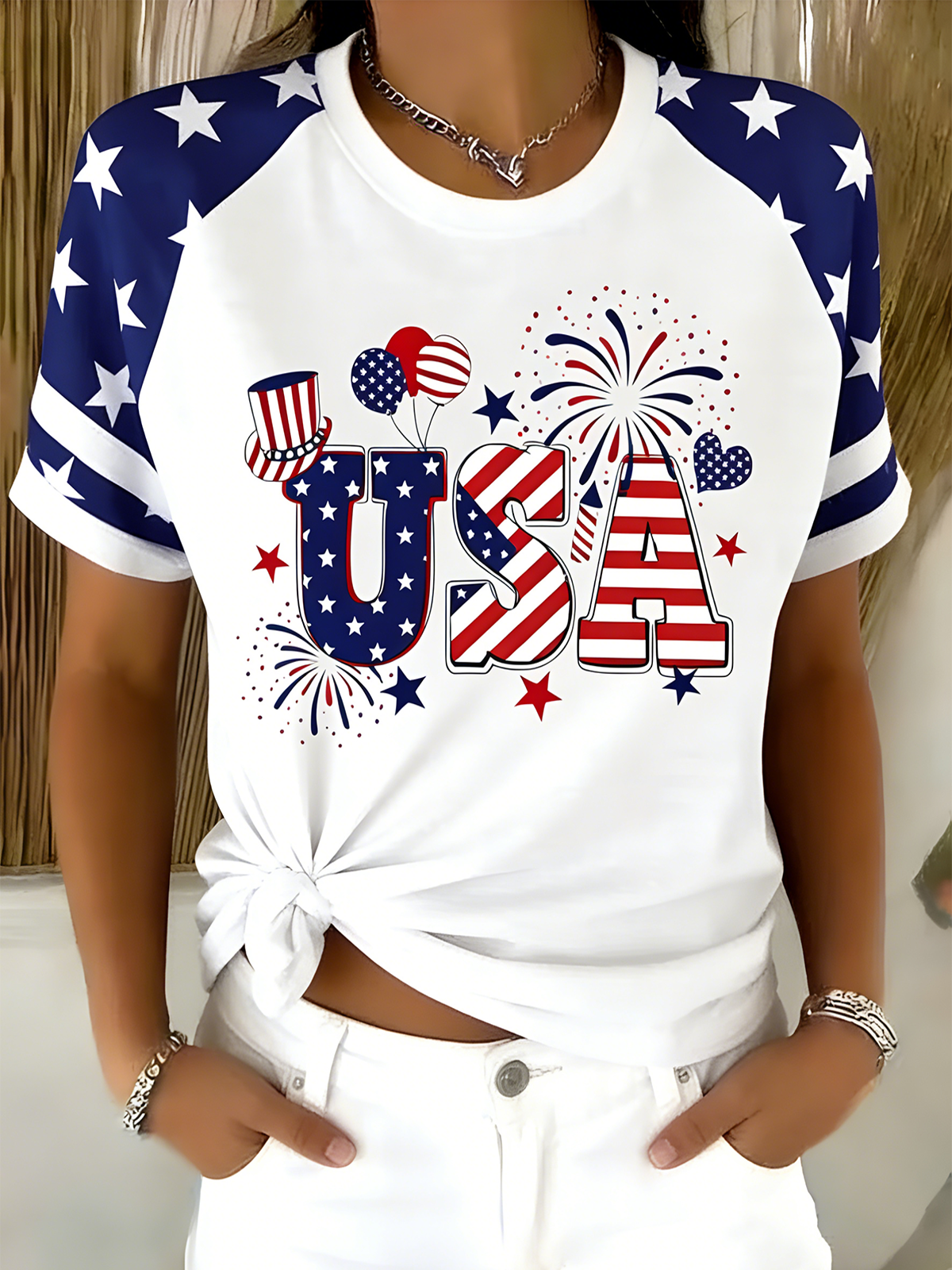 Regular Fit Cotton Elegant V Neck T-Shirt