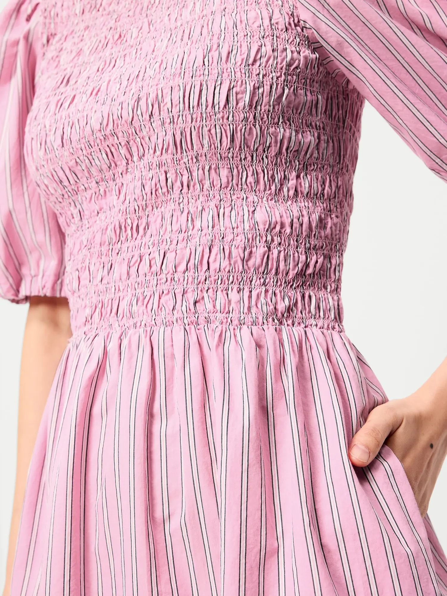 Women’s Smocked Puff Sleeve Flare Mini Dress – Casual Summer Fit