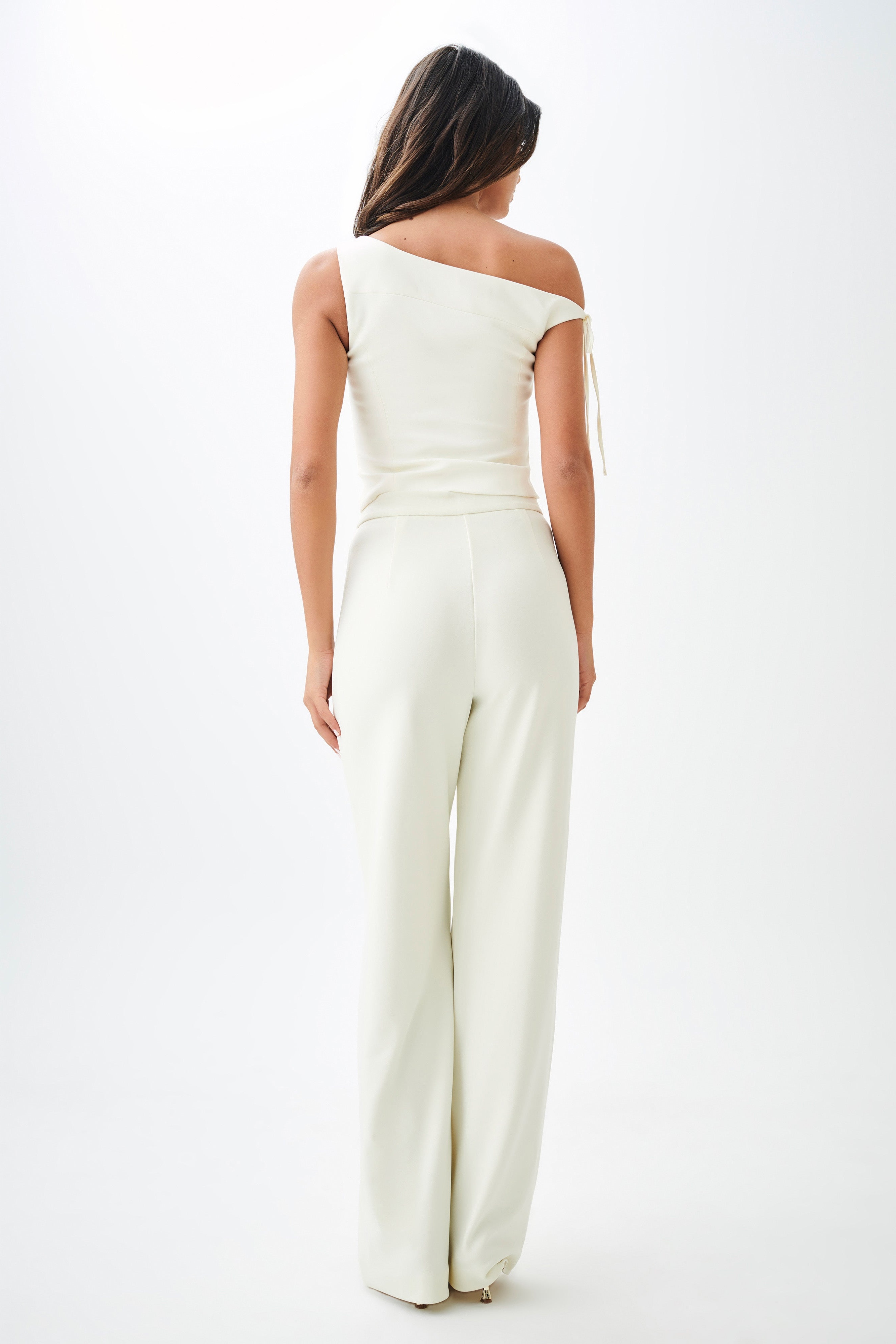 Ivory Suiting Off Shoulder Top