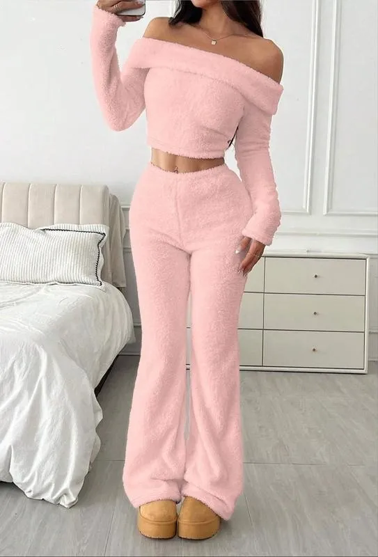 women's soft plush suit sets