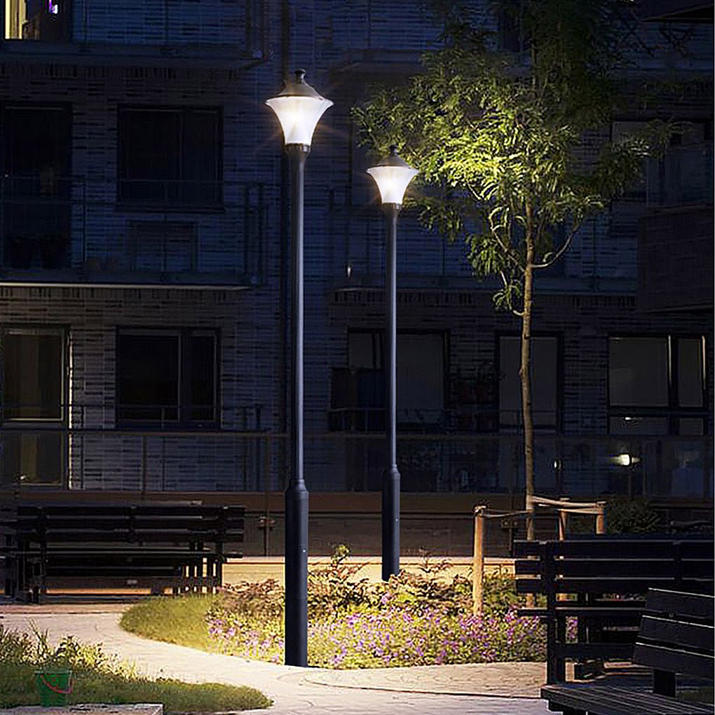 Waterproof LED Black Modern Public Lighting Heavy Duty Outdoor Lamp Post