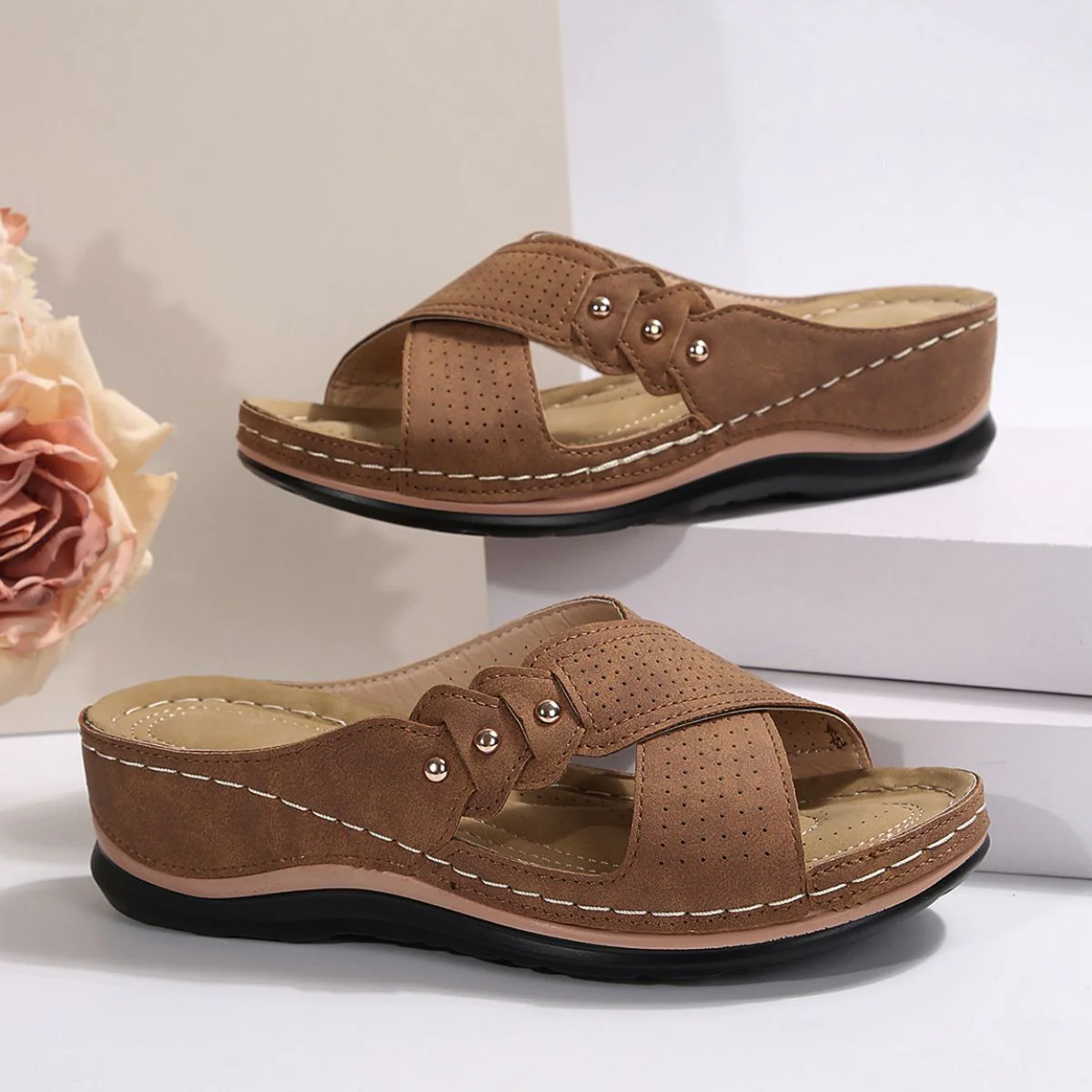 Open Toe Platform Sandals (multiple color options)