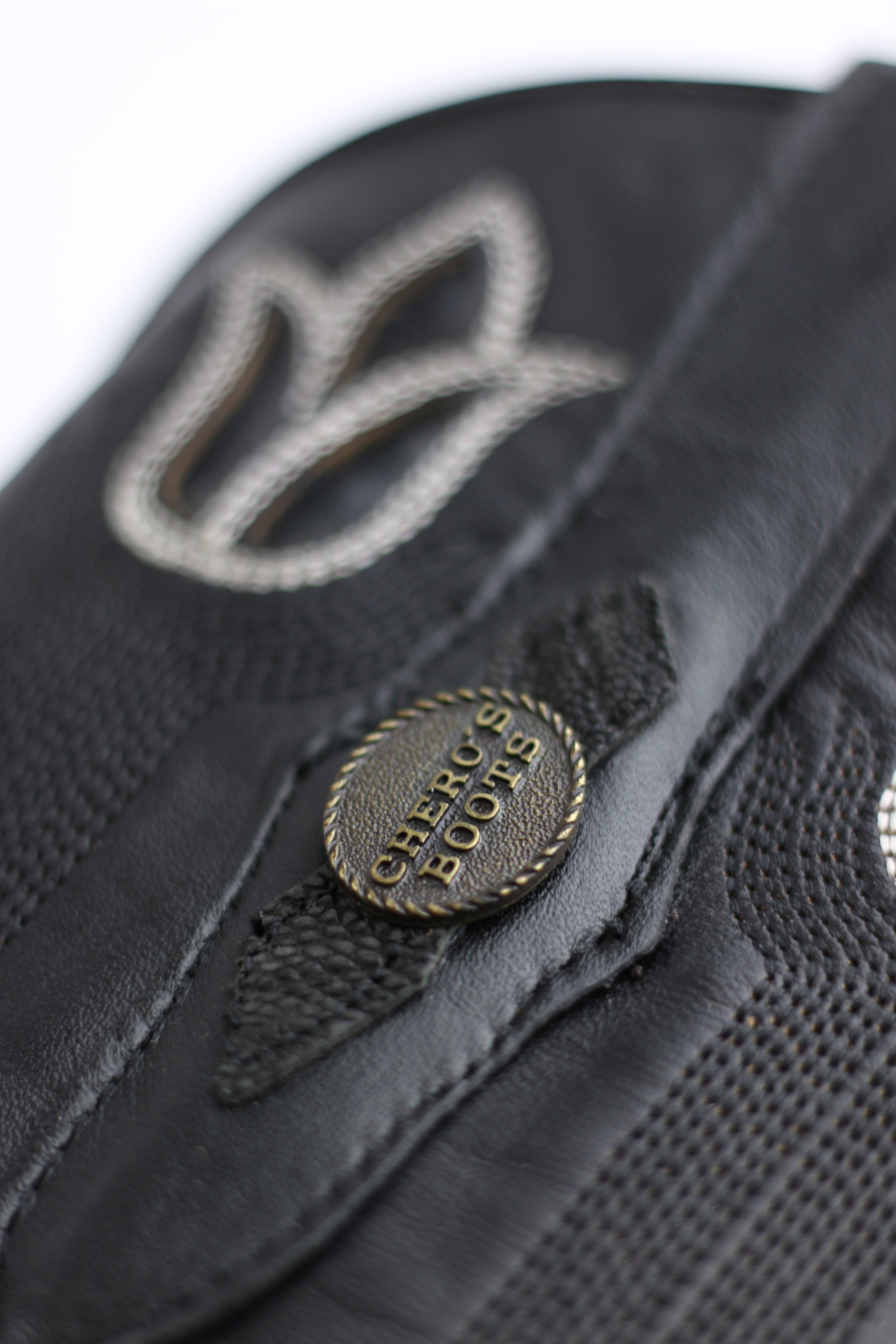 Chero's Premium Exotic Ostrich Leg Charcoal Clearance Sale 70%OFF