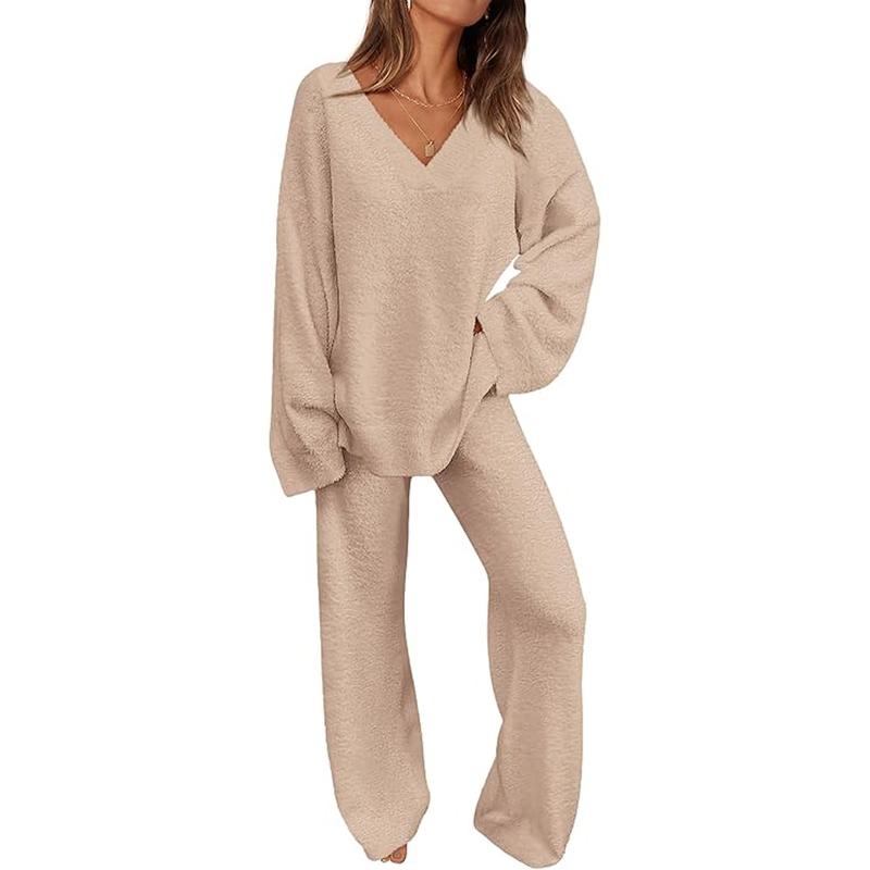 Soft Lounge Set – Comfy V-Neck & Relaxed Pants