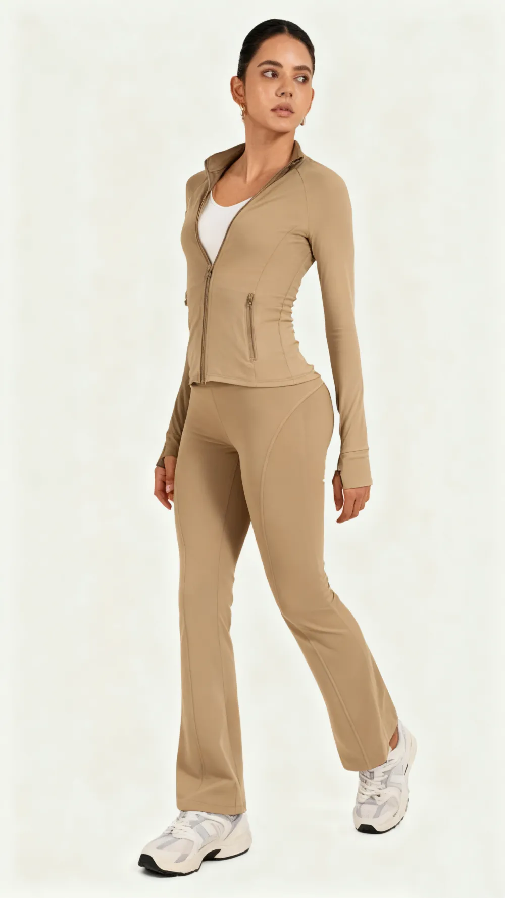 2PCS Slim-It BBL Jacket and Flare Leggings Daily Set