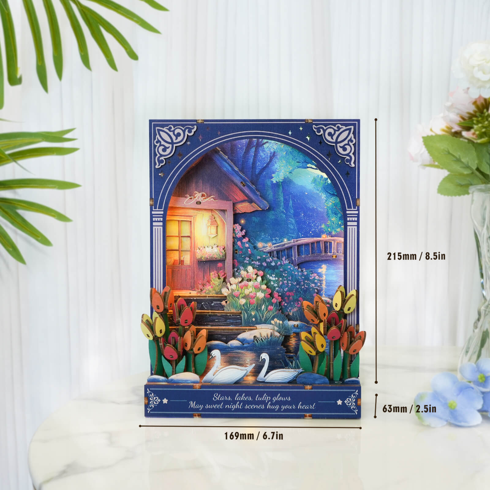 Nocturne at Starlake â€“ DIY Wooden Painting, 3D Puzzle Craft Kit