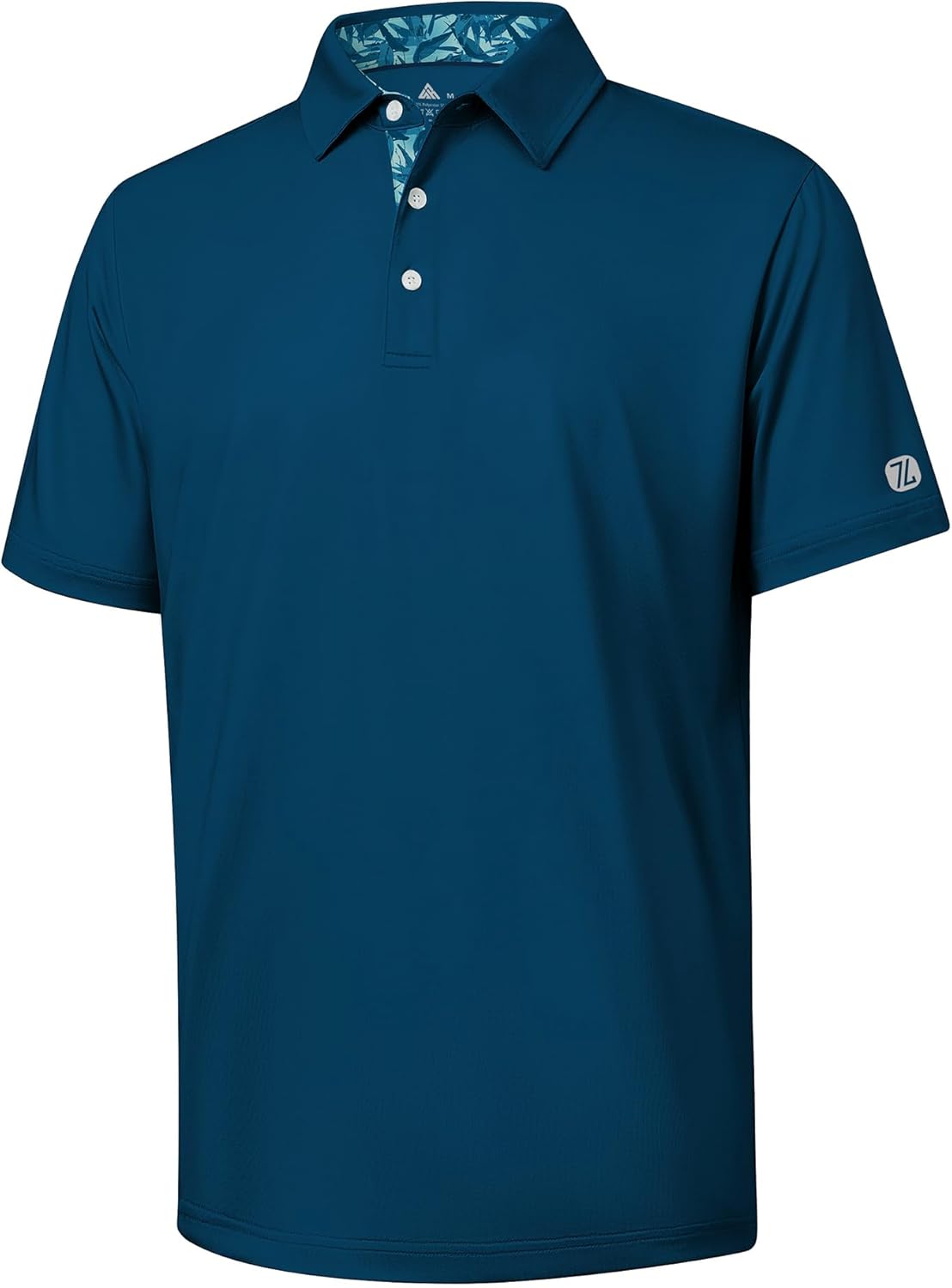 Golf Shirts for Men Short Sleeve Moisture Wicking Solid Performance Designed Print Collared Casual Polo Shirt