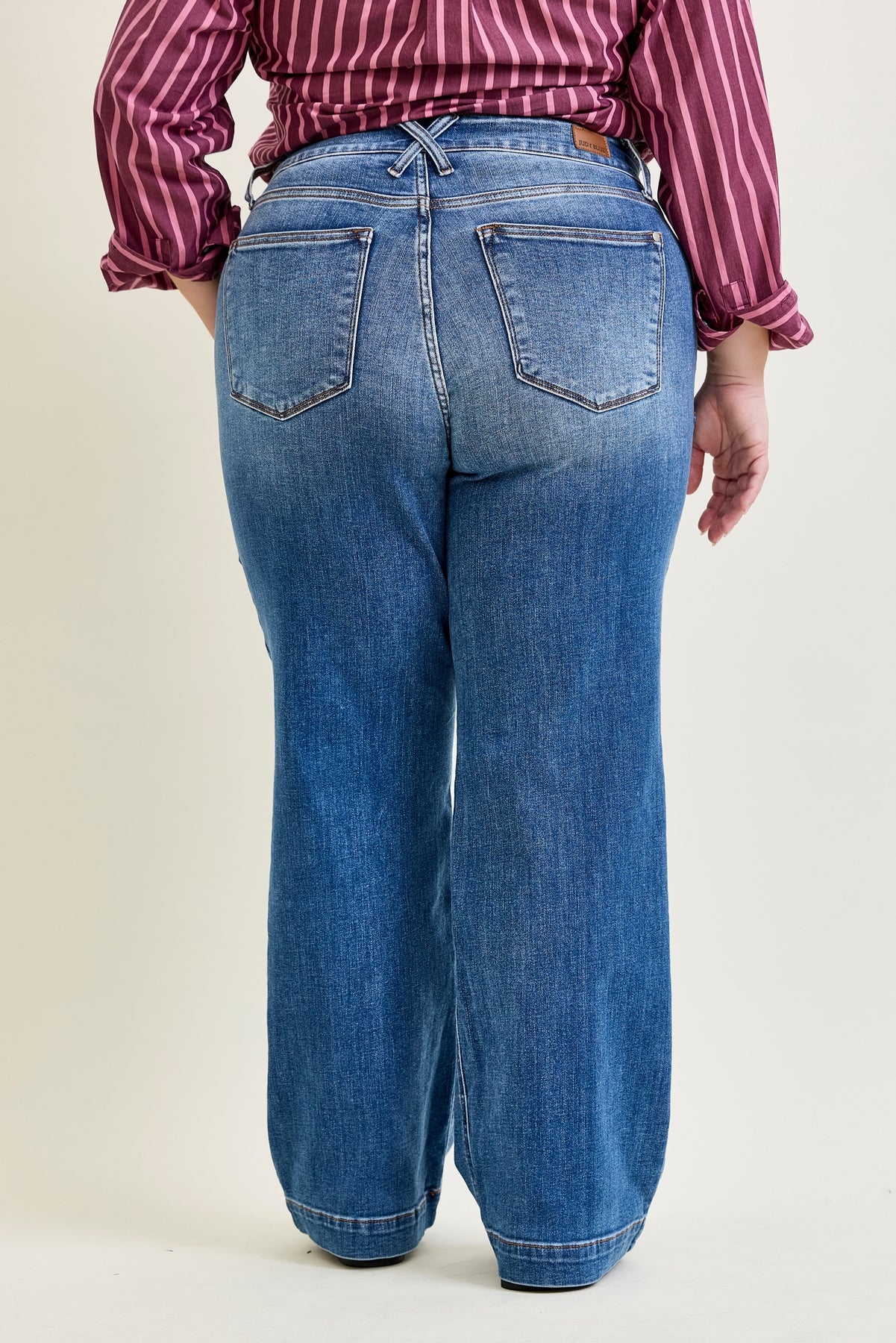 Penny Wide Denim Trouser - PLUS