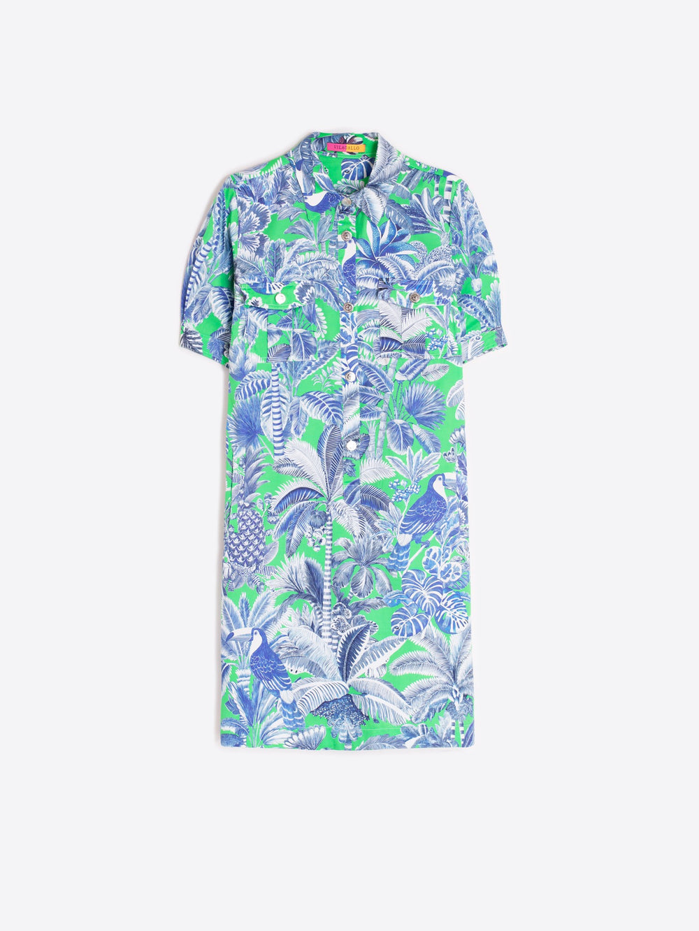 Eliana Shirt Dress in Selva Verde