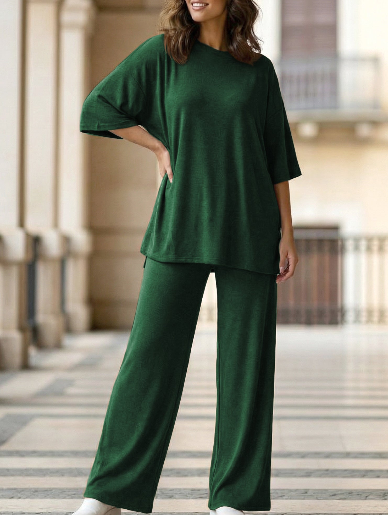 Loose Fit Casual Two Piece Set_CWSTB01013