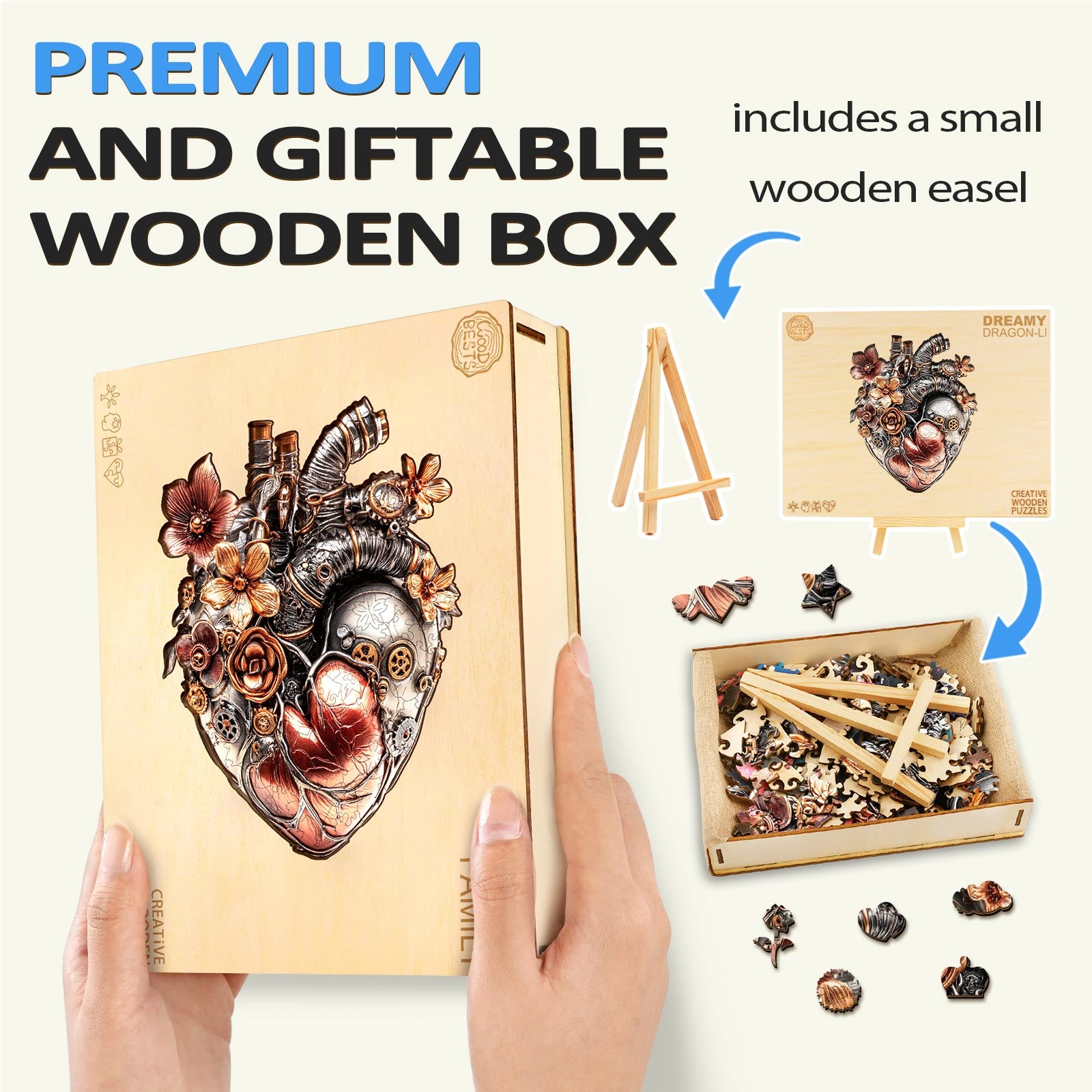 Mechanical Heart Wooden Jigsaw Puzzle