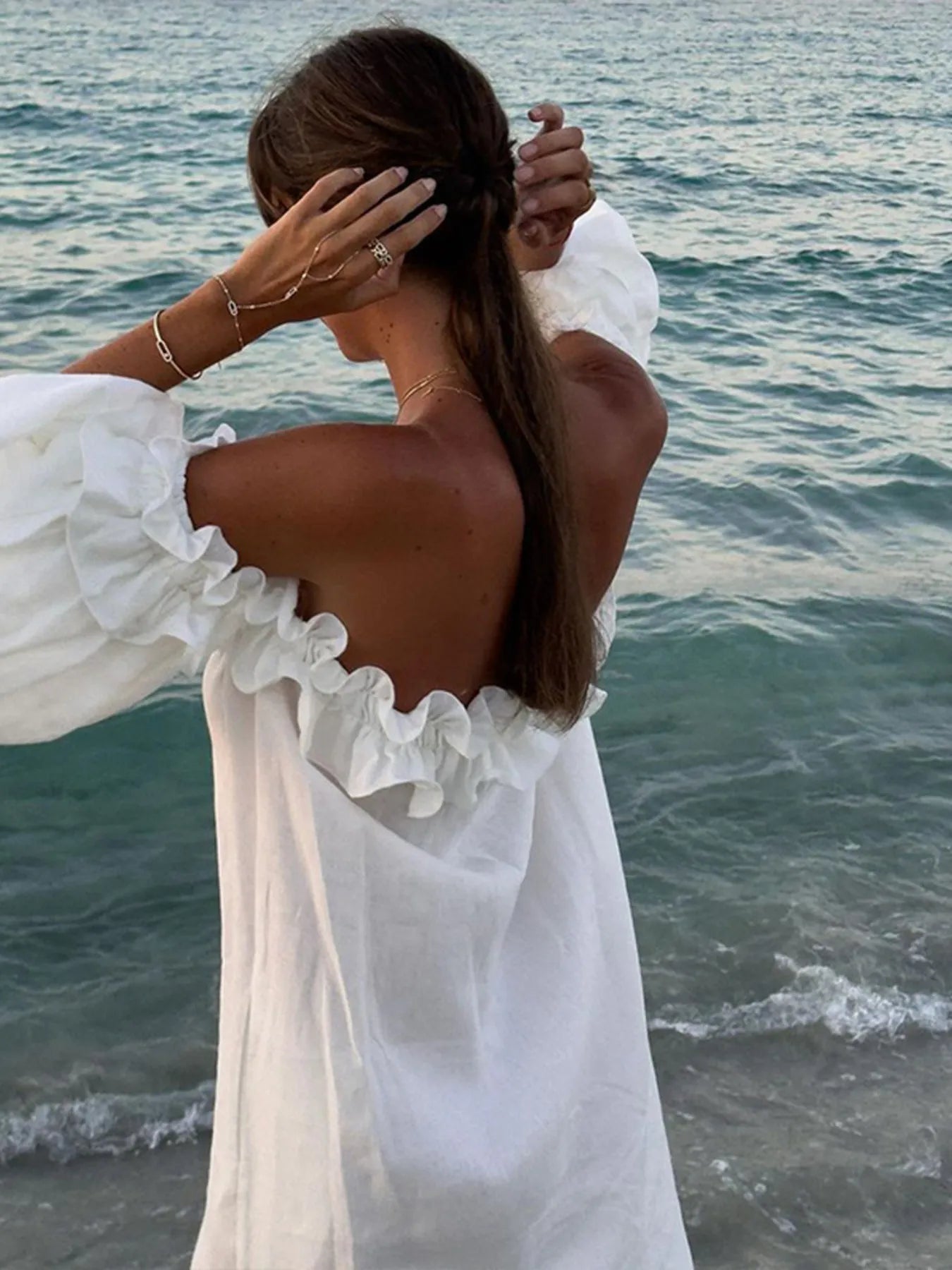 Side Slit Off-Shoulder Dress