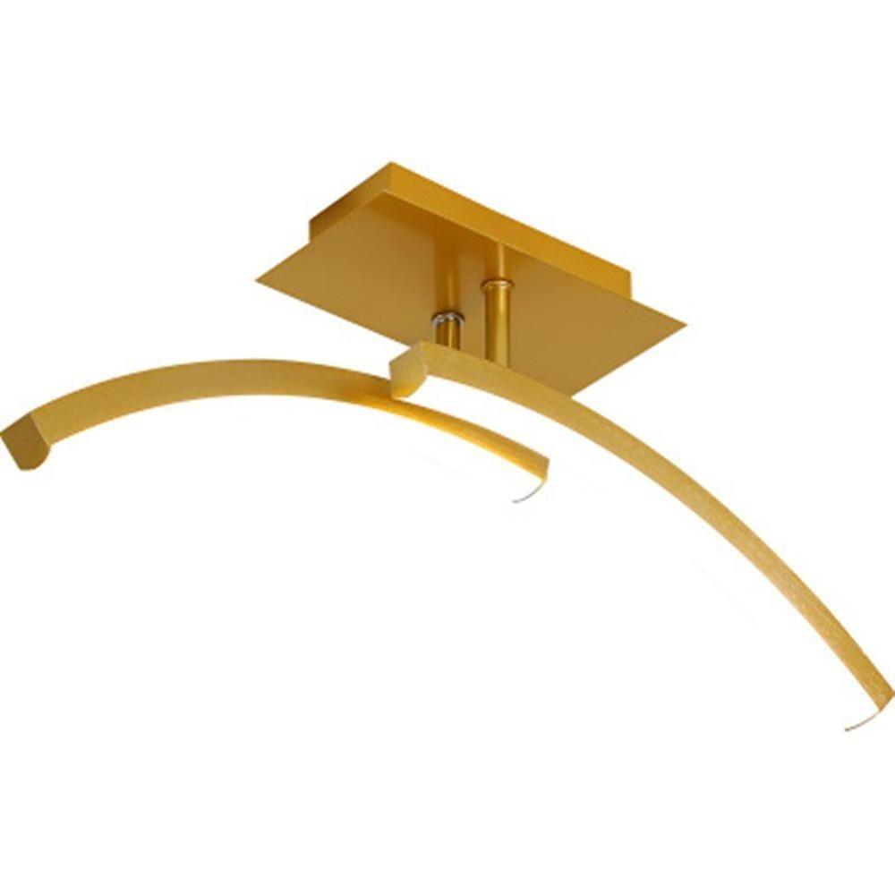 Black Flush Mount Ceiling Light Modern Arc Shaped Dimmable Light