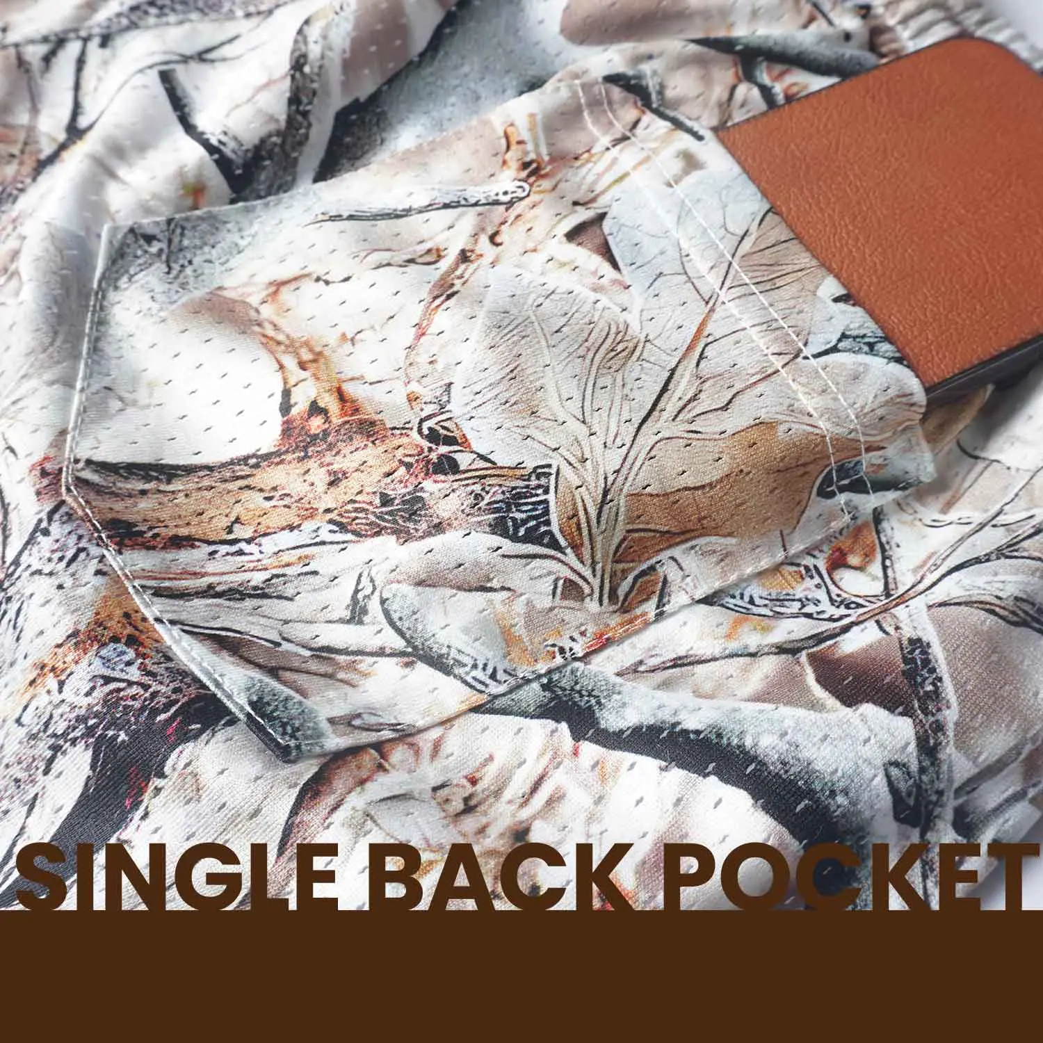 Pack 3 Men’s Hunting Camo Double-Layer Shorts – Breathable Gym/Running Shorts with Zip Side Pockets