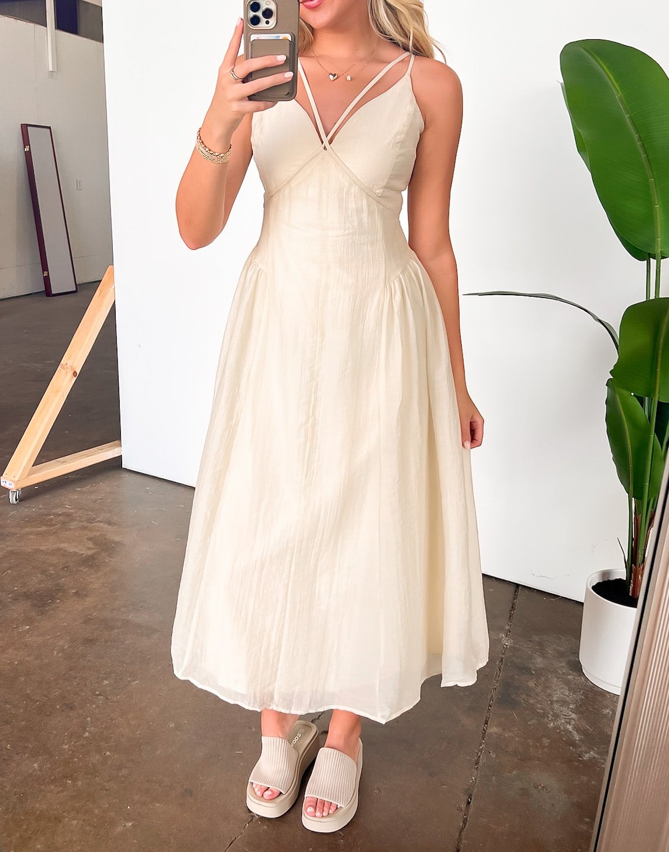 Questa Cutout Neckline Maxi Dress