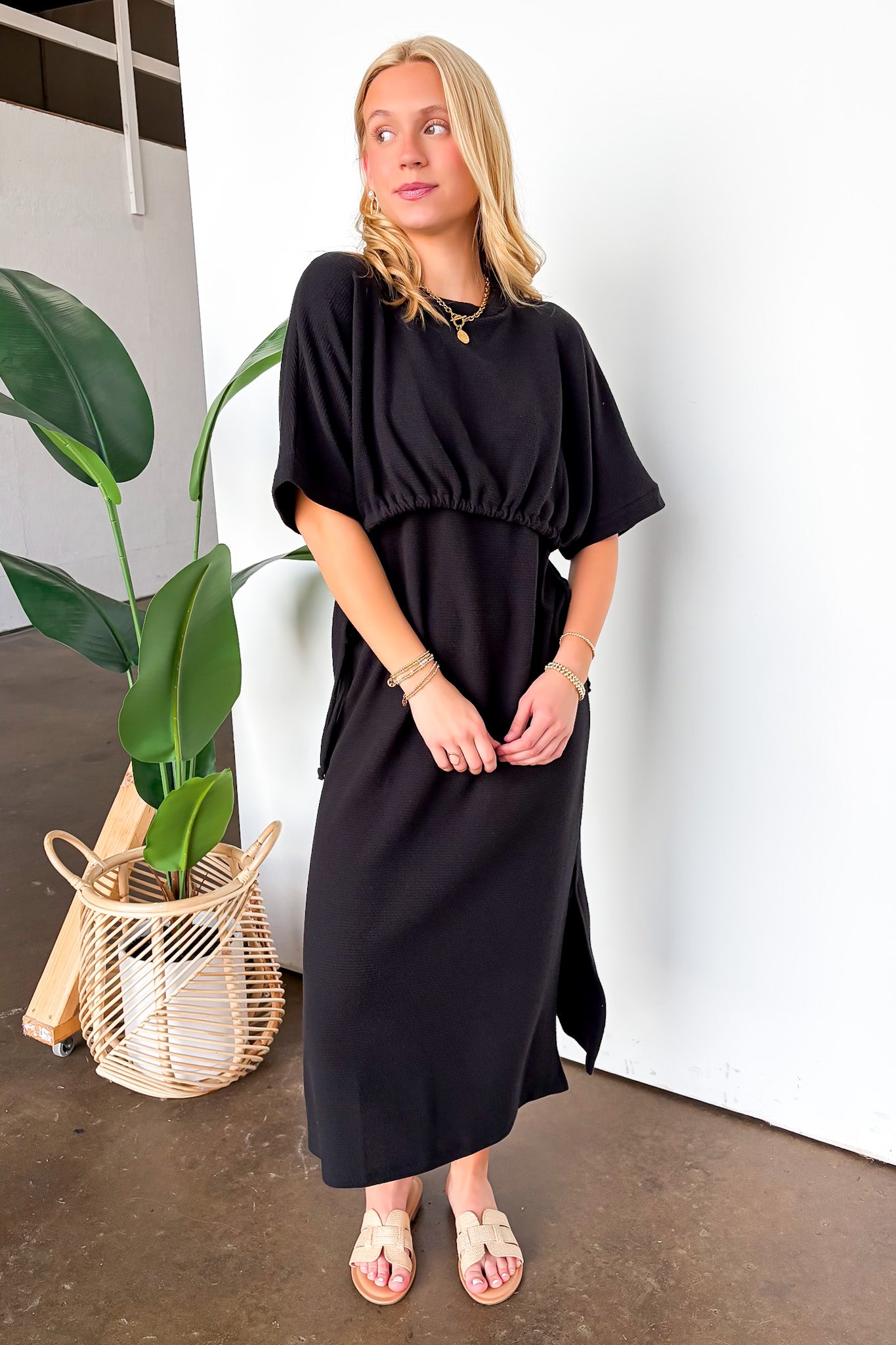 Side Tie Maxi Dress