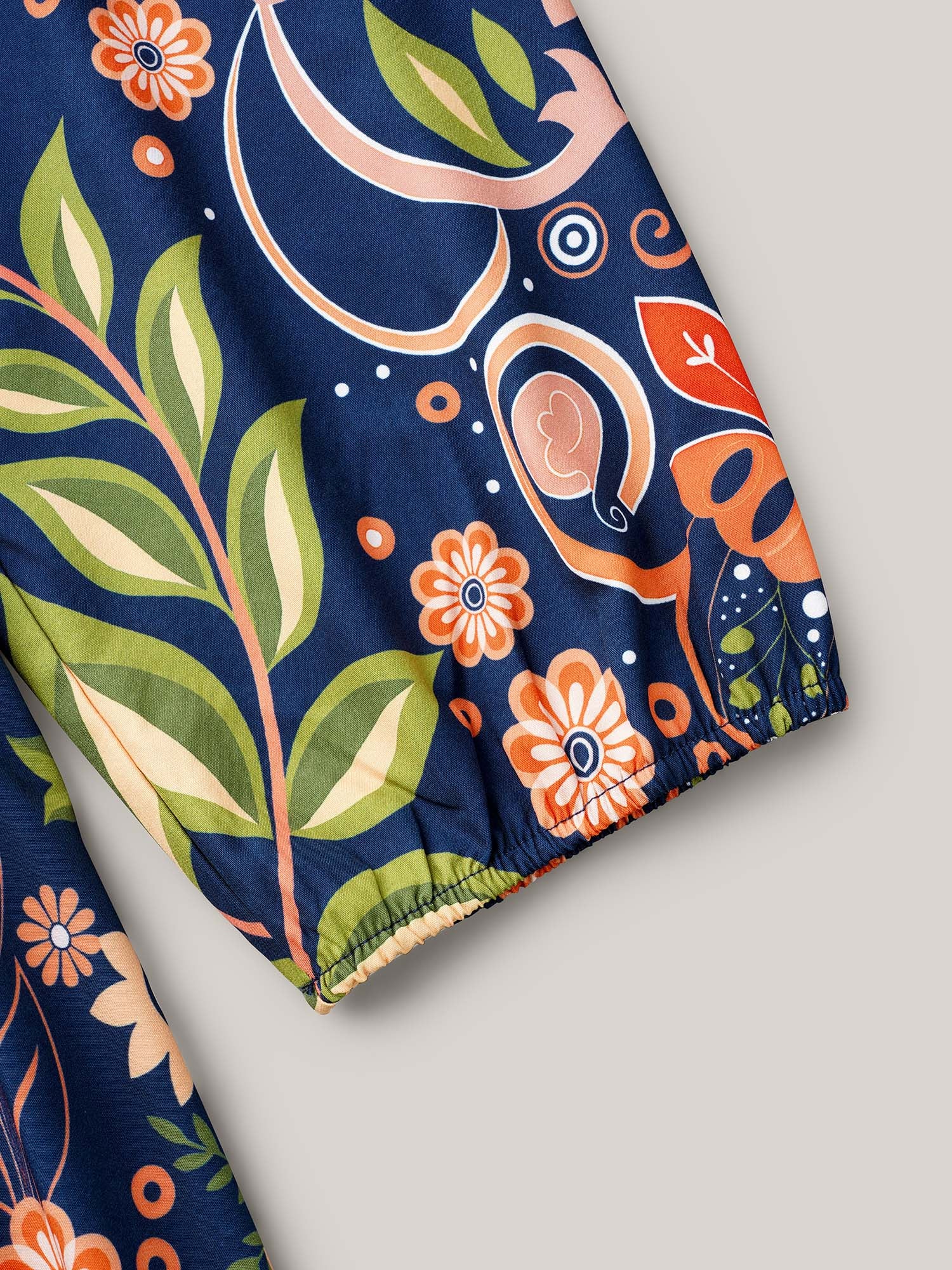 Boho Print V-Neck Pockets Mini Dress