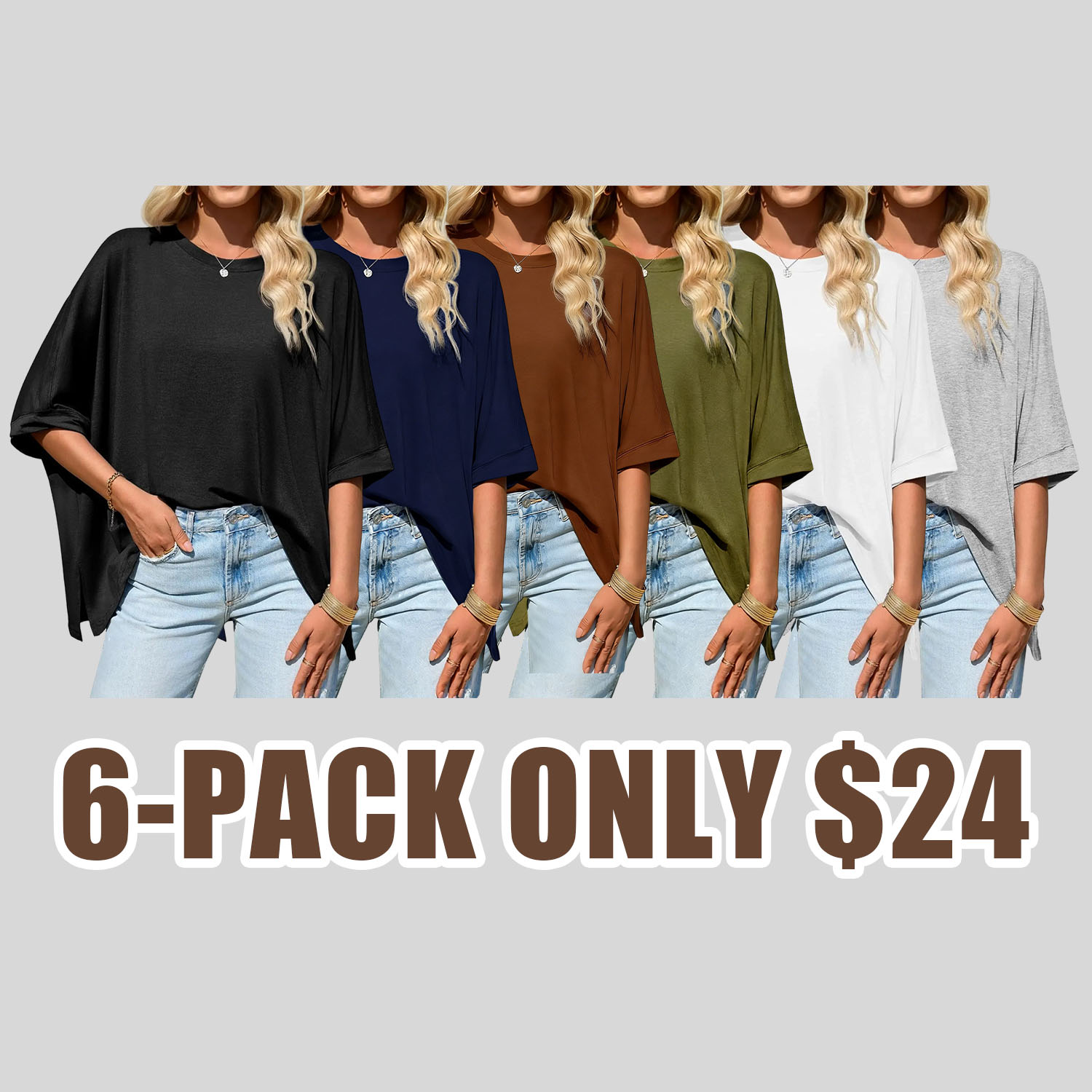 Womens Oversized Tshirts Batwing Short Sleeve Asymmetric Hem Tops Summer Casual Loose Fit Tunic Tee Shirts