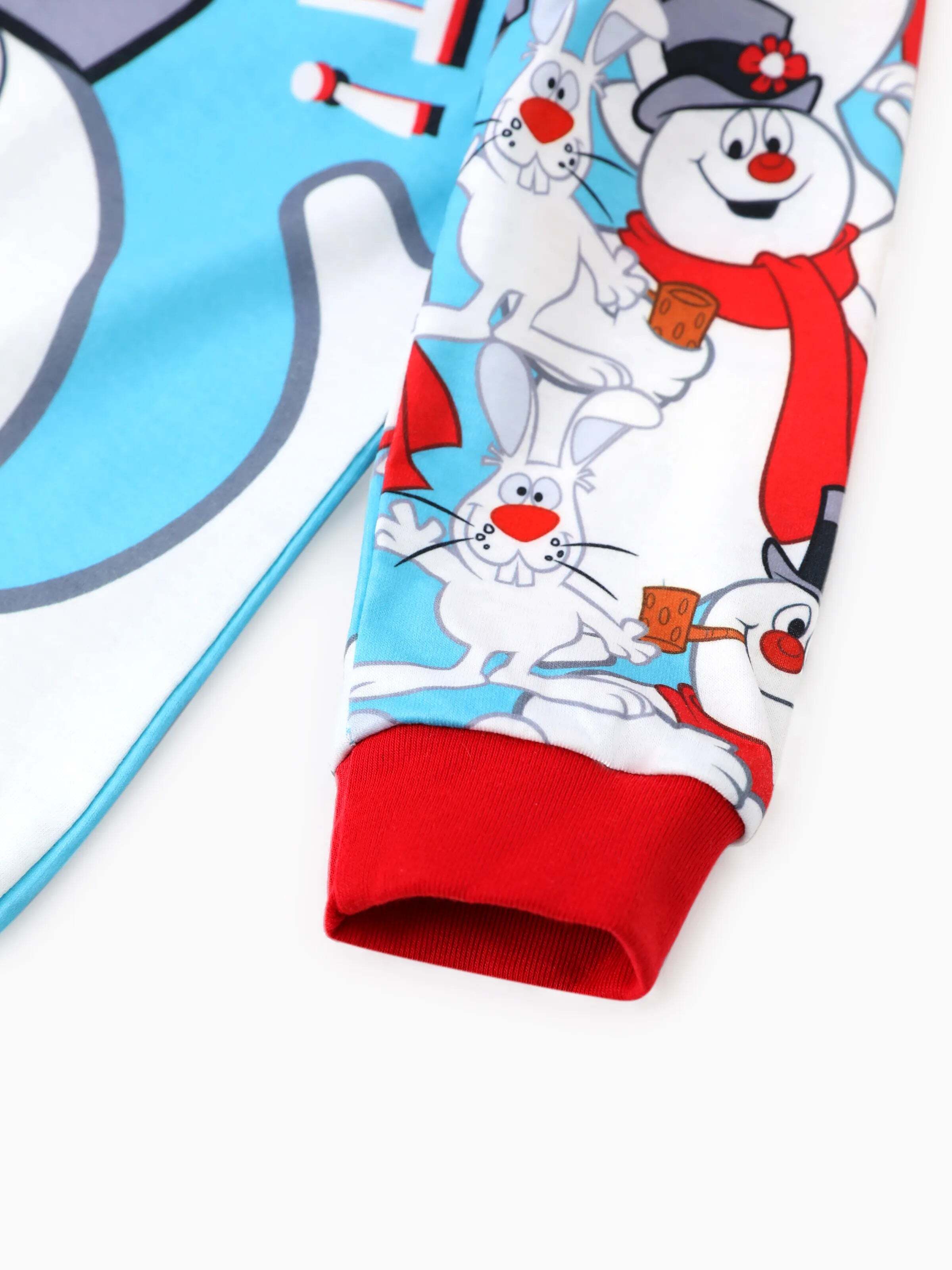 Christmas Snowman Pattern Pajamas Sets with Christmas Socks