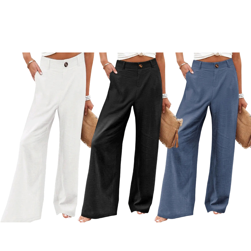 Women's Cotton Linen Pants | Summer 2026 Trendy High Waisted Wide Leg（TikTok Exclusive Offer）