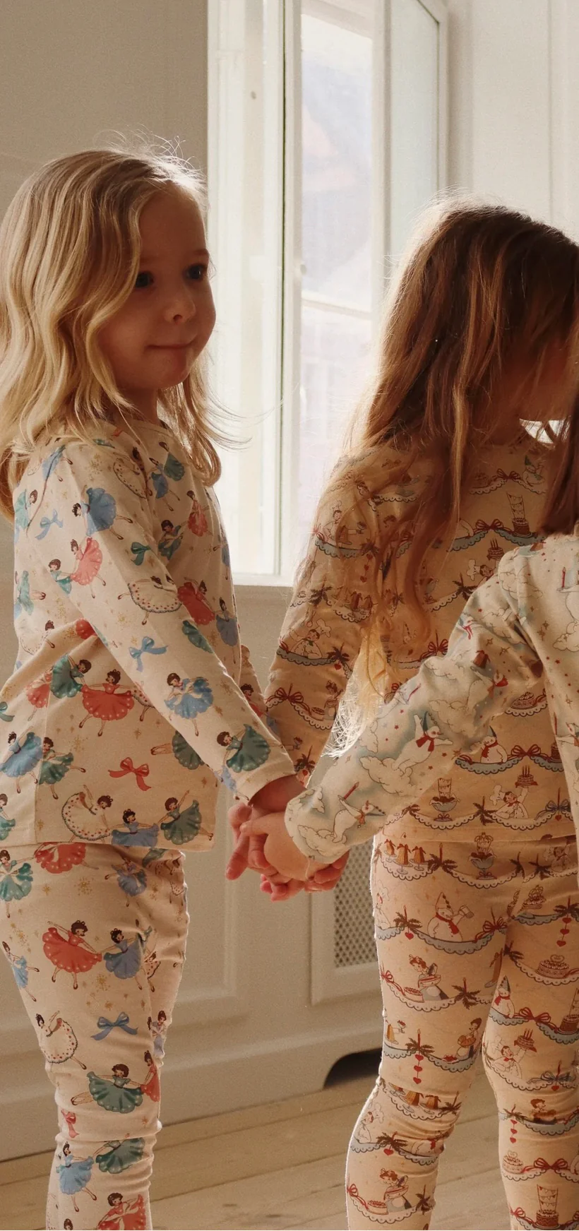 basic blouse/pants set gots - beige bow ballerina